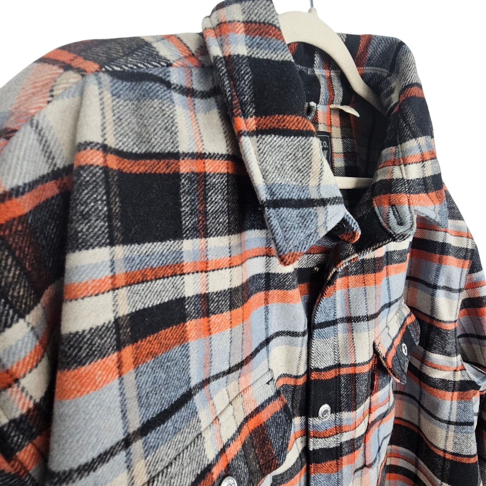 Levi's Levis Mens Portola Chore Coat Wool Trucker Jacket Plaid Size US XL / EU 56 / 4 - 6 Thumbnail