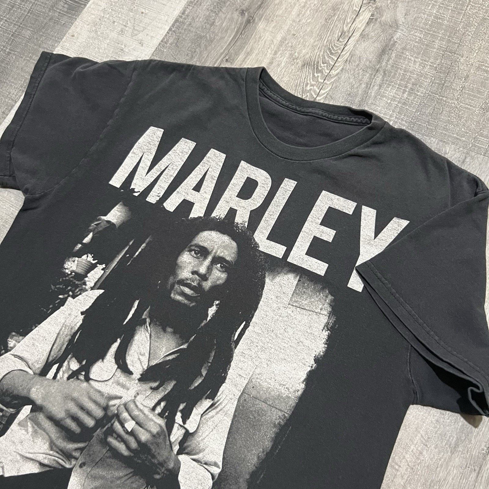 Zion Rootswear Zion Bob Marley Faded Black Big Graphic Reggae Band Tee Size US M / EU 48-50 / 2 - 2 Thumbnail