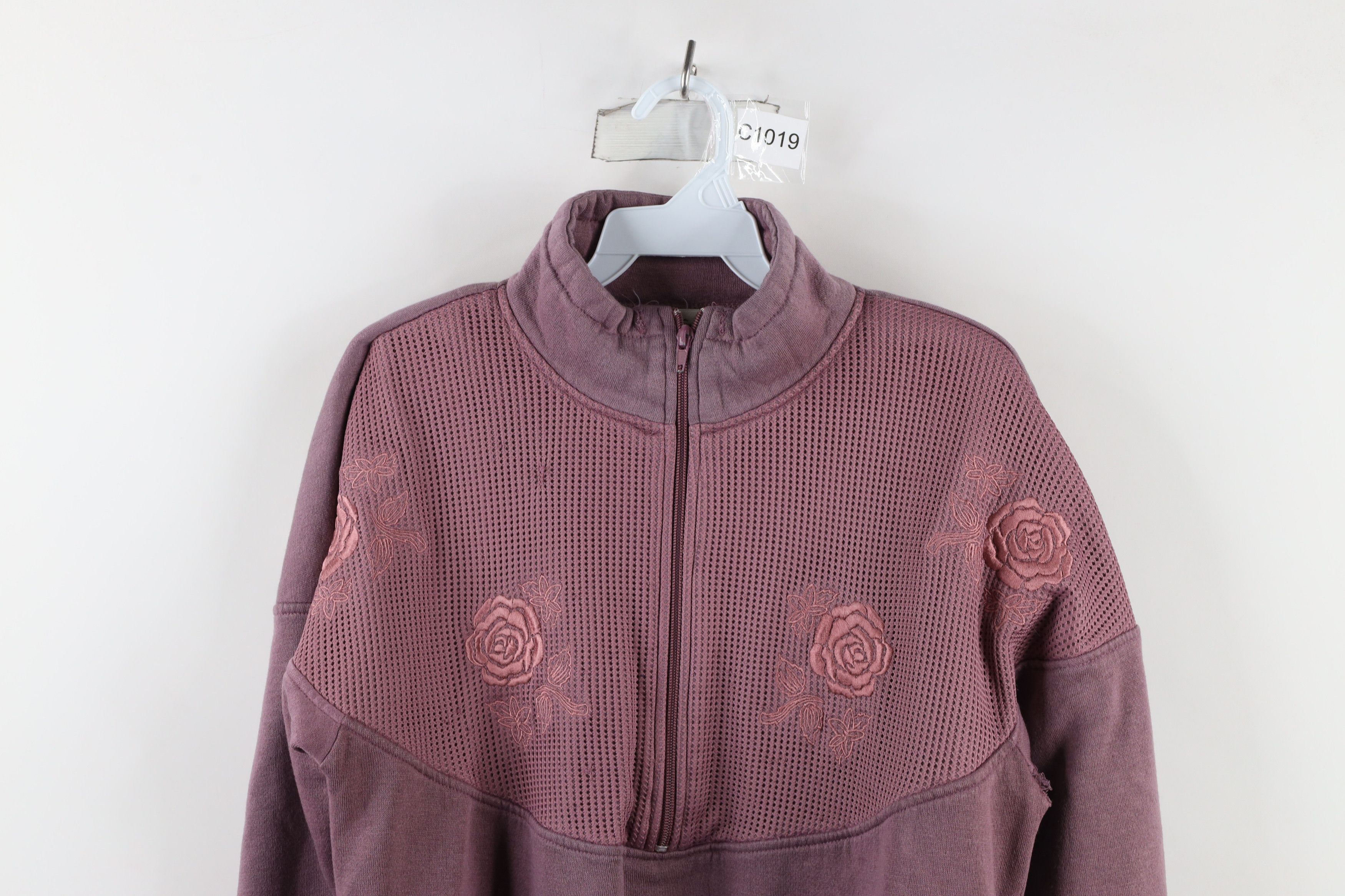 Vintage Vintage 90s Country Primitive Rose Flower Sweatshirt Size S / US 4 / IT 40 - 2 Thumbnail