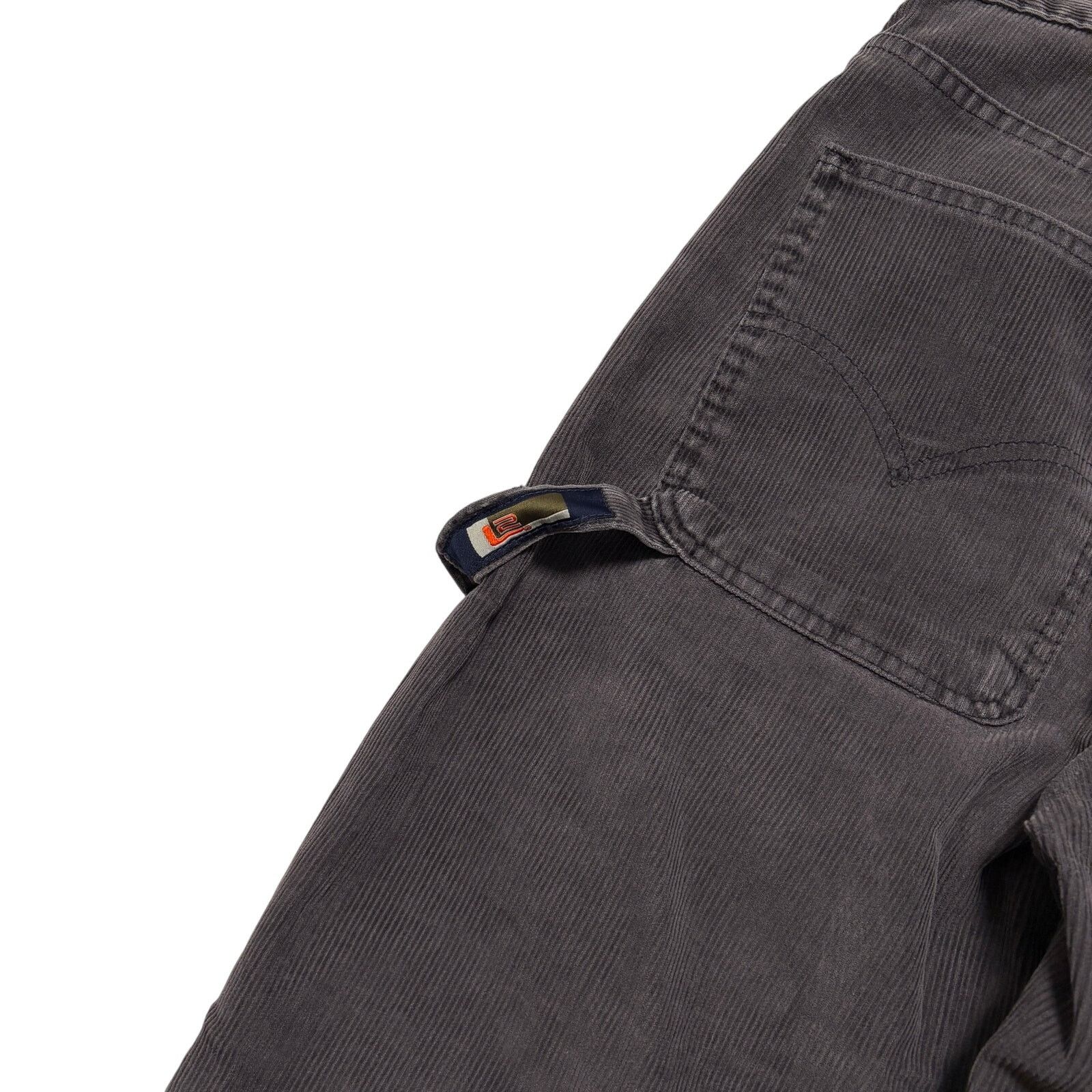 Levi's VTG 90's Levi's L2 Gray Corduroy Baggy Wide Leg Pants 28x26 Size US 28 / EU 44 - 7 Thumbnail