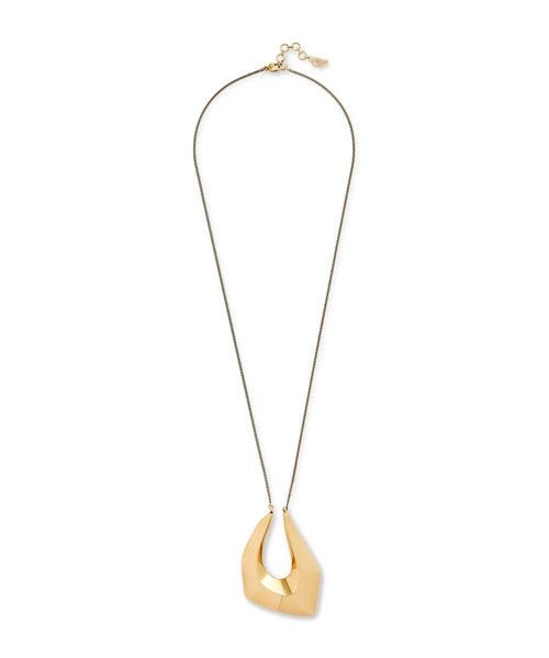 Alexander McQueen o1loc1c0625 Size:OS/ Modernist Necklace in Golden Size ONE SIZE - 1 Thumbnail