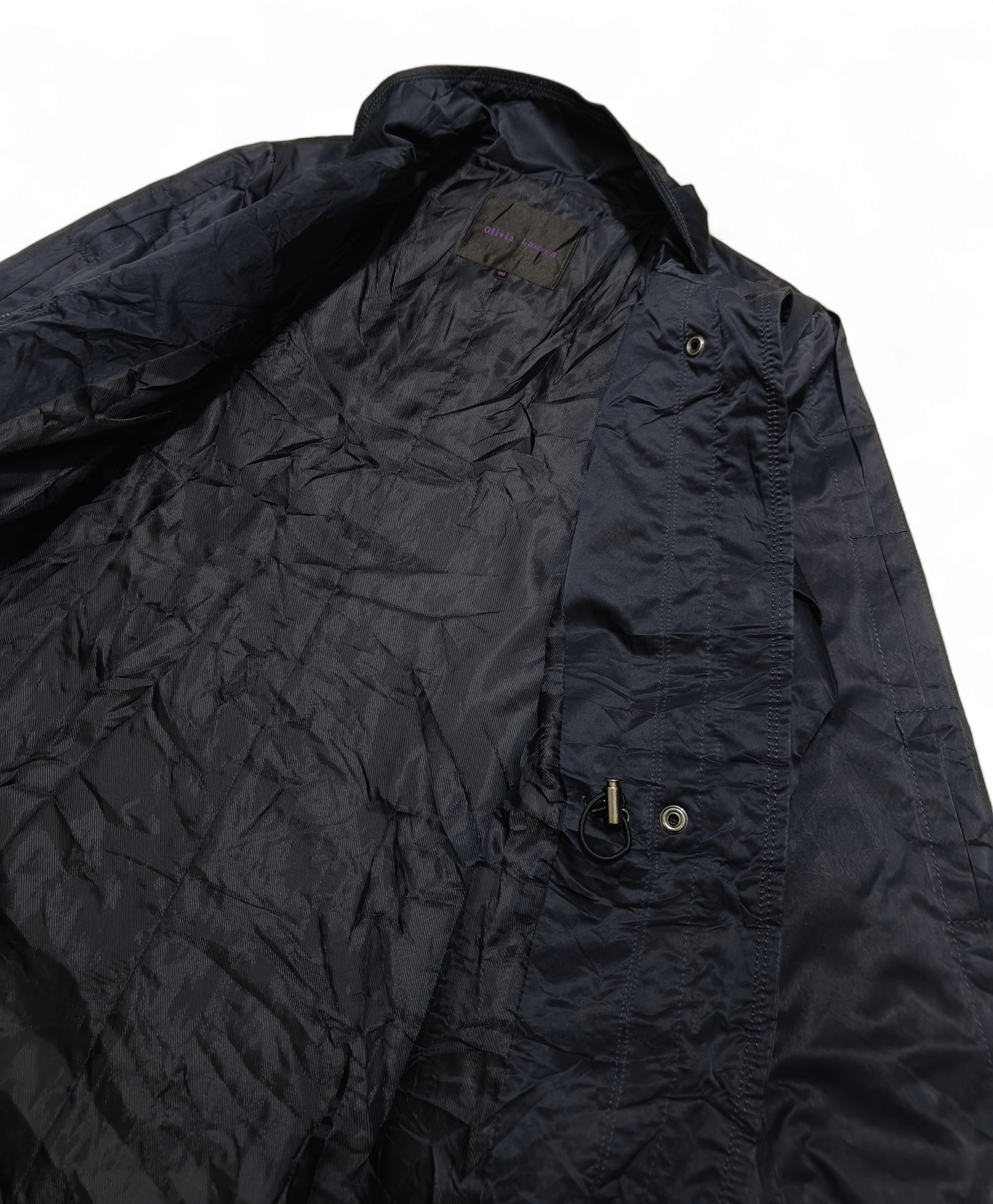 Other Olivia Lauren Women's Black Trench Coat Size L / US 10 / IT 46 - 6 Thumbnail