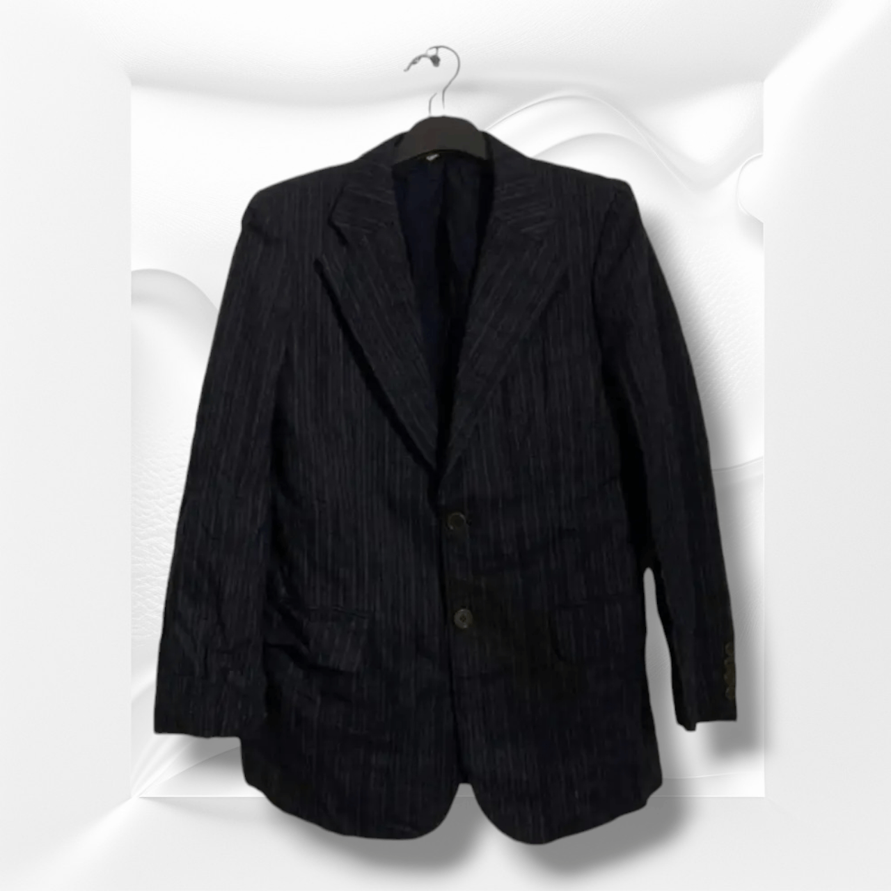 Saint Laurent Paris 🔥90s🔥 Yves Saint Laurent YSL Onward Pinstripe Wool Blazer Size 38R - 1 Thumbnail