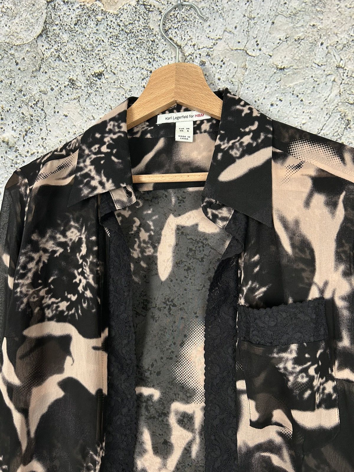 H&M Karl Lagerfeld x H&M Silk Shirt Luxury Avant-garde Rare Size S / US 4 / IT 40 - 3 Thumbnail