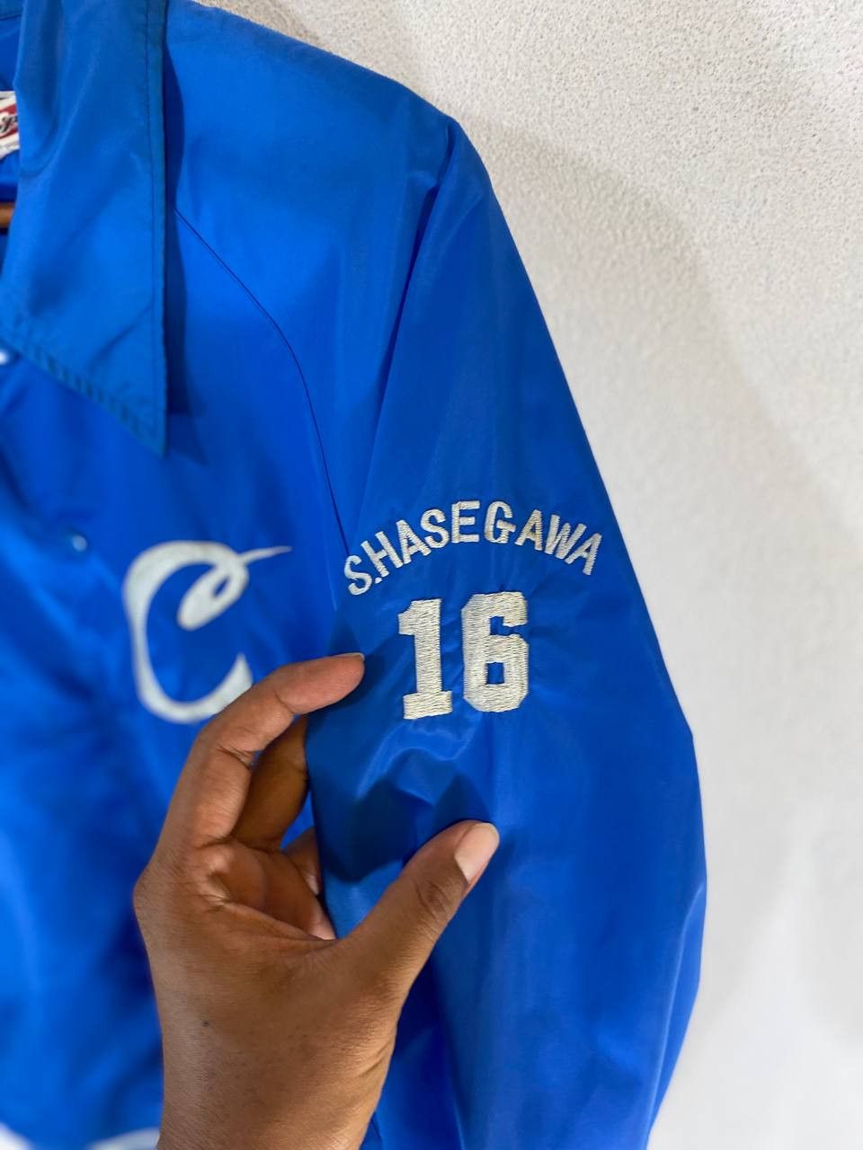 Japanese Brand vintage triple crown nylon varsity jacket very nice design Size US L / EU 52-54 / 3 - 7 Thumbnail