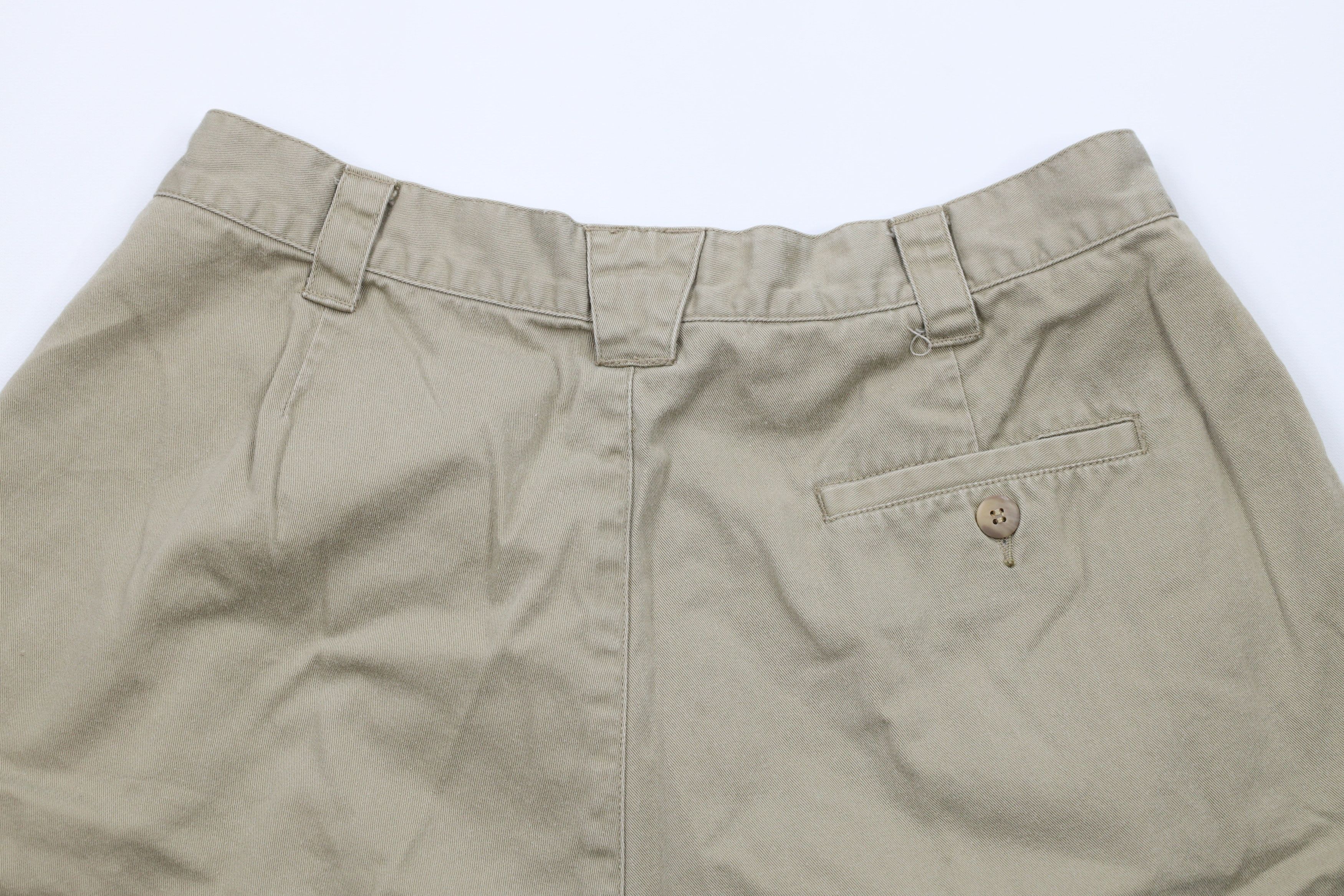 Eddie Bauer × Vintage Vintage 90s Eddie Bauer Cuffed Pleated Bermuda Safari Shorts Size 38" / US 16 / IT 52 - 8 Thumbnail