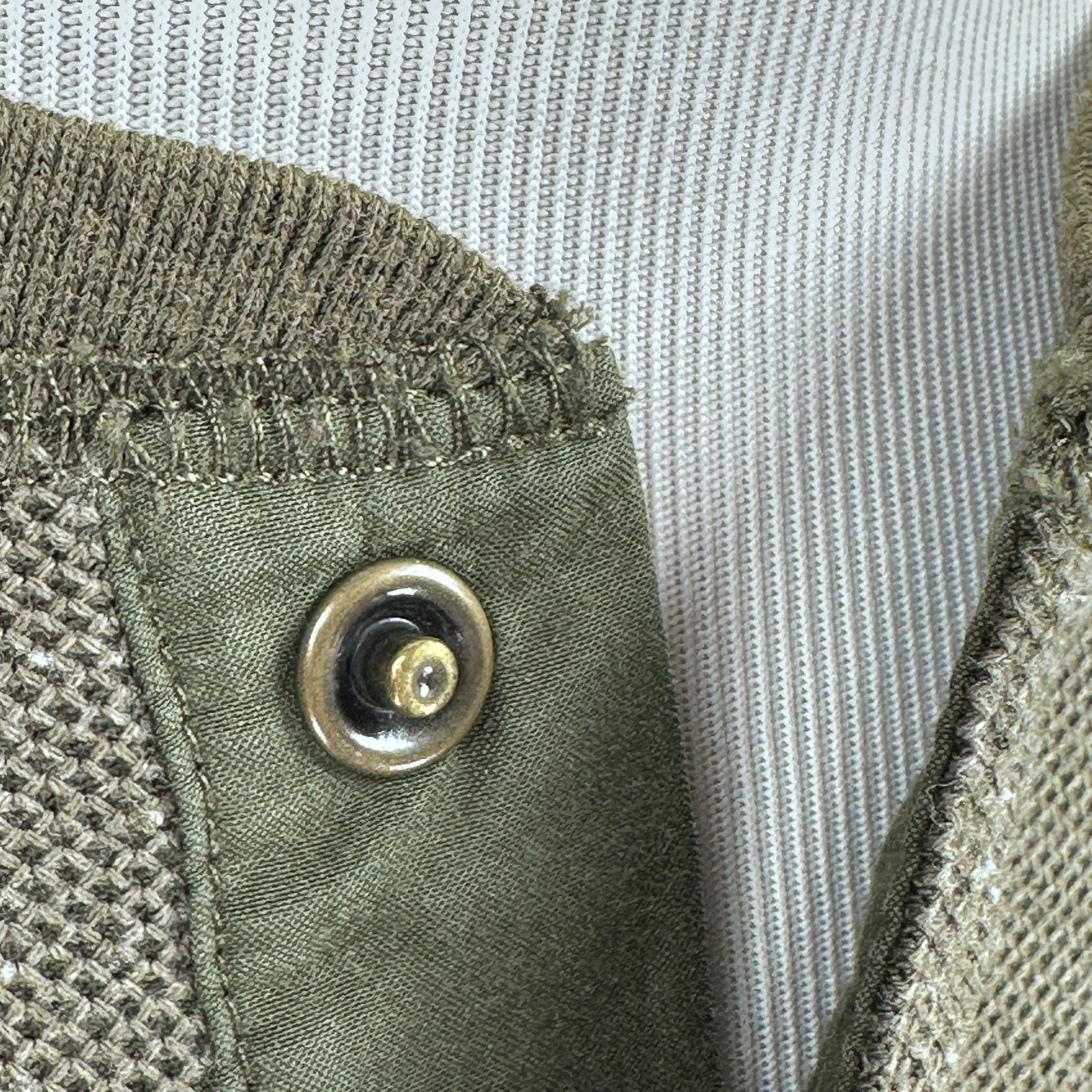 UNTUCKit Untuckit Snap Henley Shirt Men’s XL Green Cotton Long Sleeve Size US XL / EU 56 / 4 - 3 Thumbnail