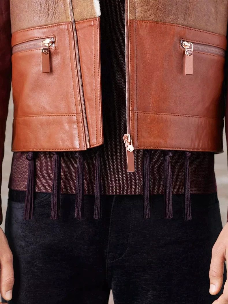 Givenchy Givenchy Poster Style Fur and Leather Patchwork Jacket 2506 Size US L / EU 52-54 / 3 - 7 Thumbnail