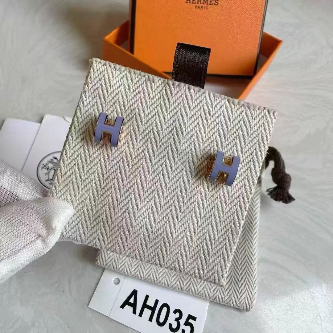 Hermes Hermes Pop Mini H Earrings Lilac AH035 Size ONE SIZE - 4 Thumbnail