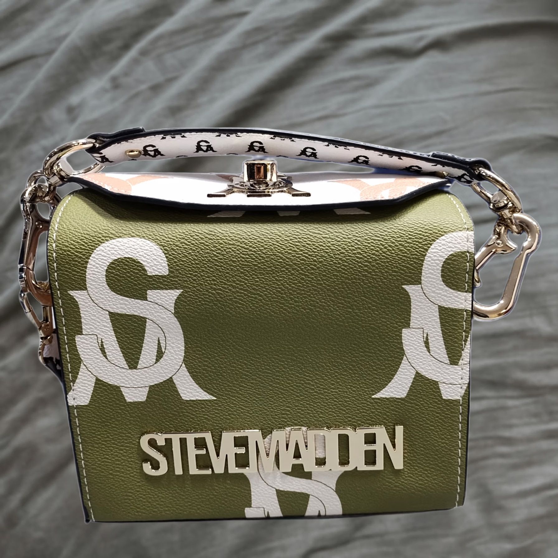 Steve Madden Steve Madden Bag Crossbody Womens Medium Multi Metallic Logo Detachable Strap Size ONE SIZE - 1 Thumbnail