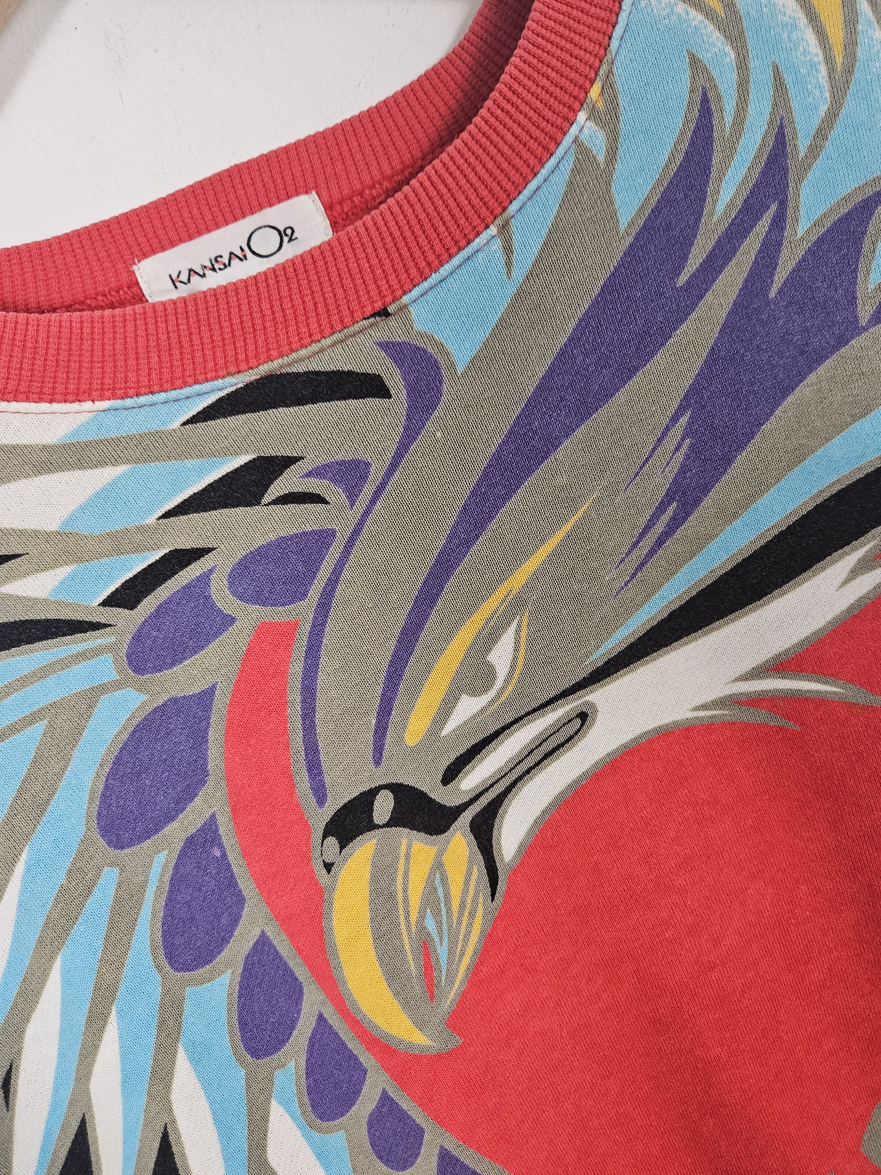 Designer × Kansai Yamamoto Vintage Kansai Yamamoto Kansai O2 Phoenix sweatshirt Size US XL / EU 56 / 4 - 6 Thumbnail