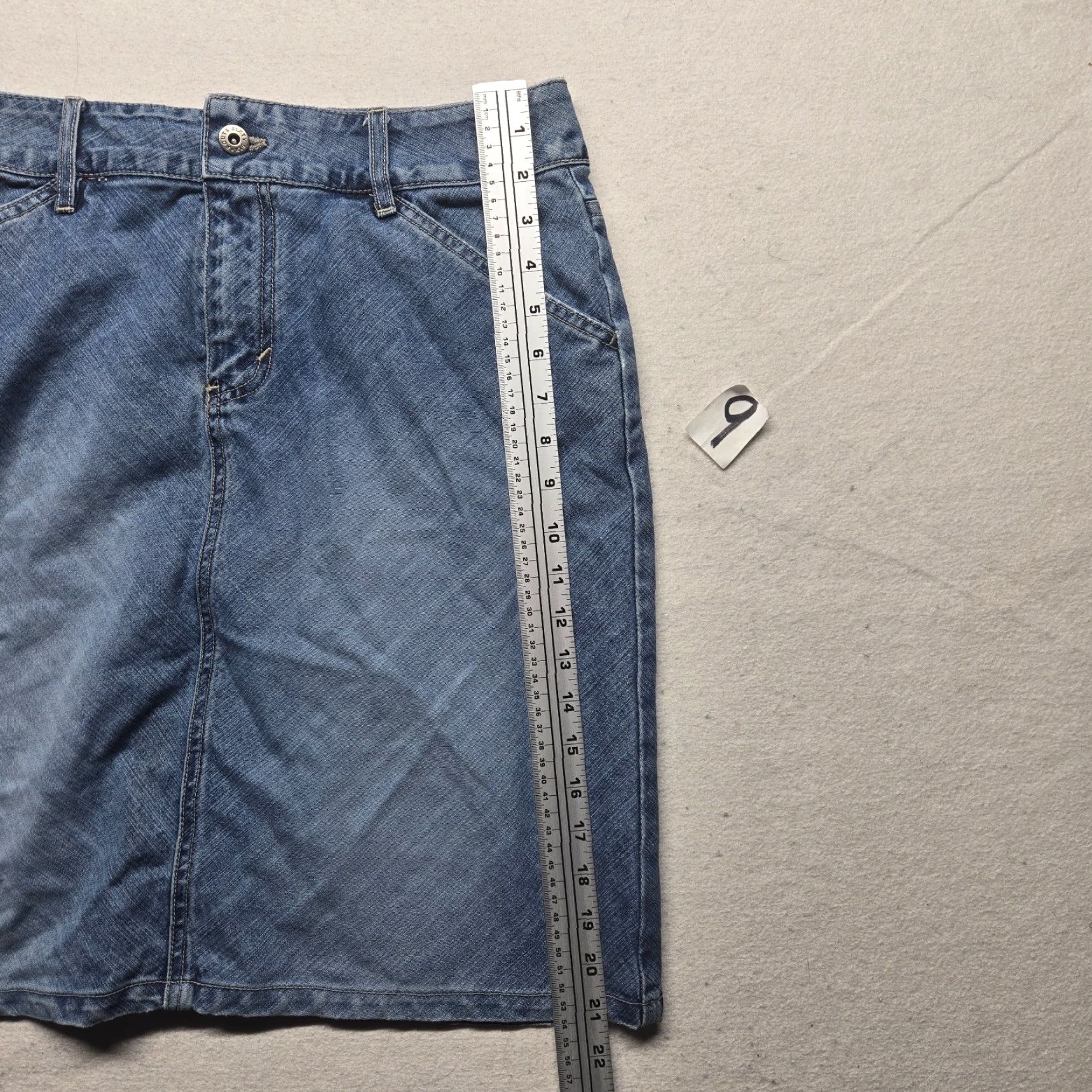 Route 66 Route 66 Skirt Adult Regular Medium Wash Blue Denim Short 8 Pockets 80s 90s Vintage No Womens, Casual, Workwear, Party/Cocktail, Travel Size 30" / US 8 / IT 44 - 4 Thumbnail