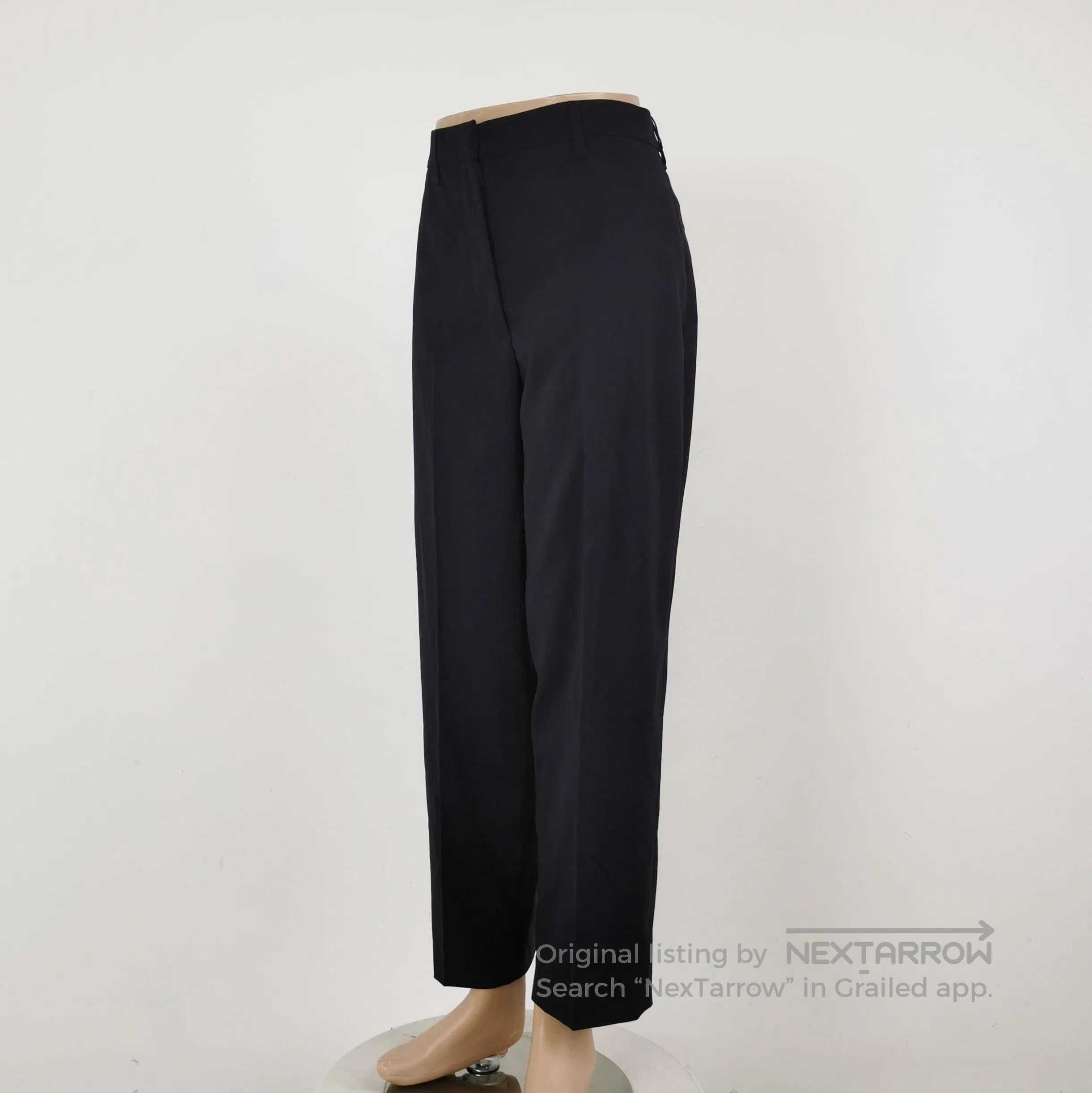Prada Prada Slim Fit Wool Trousers in Navy . Size 39" - 2 Thumbnail