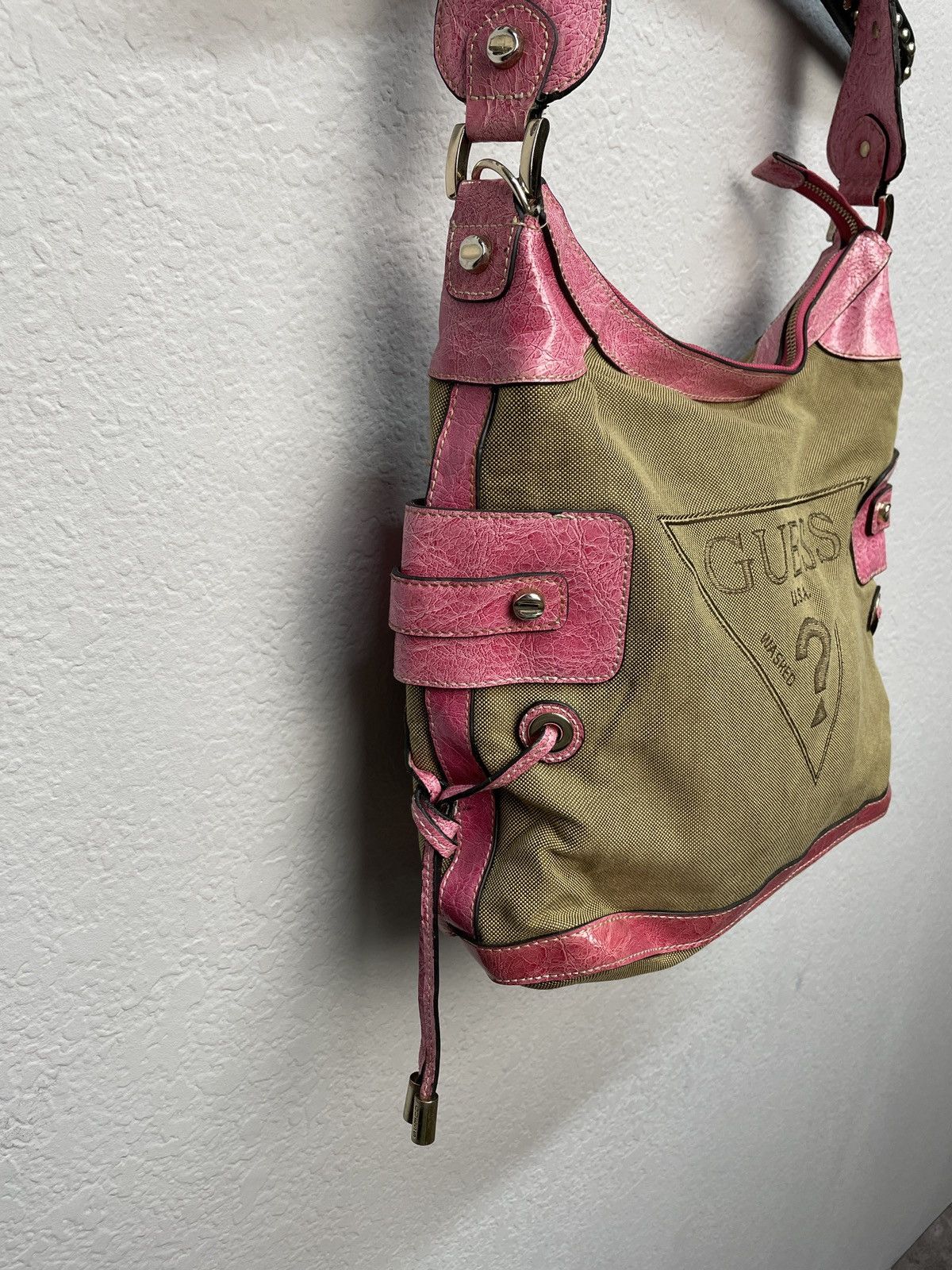 Guess Vintage 00s Guess Baguette Avantgarde Shoulder Bag Hobo Size ONE SIZE - 6 Thumbnail