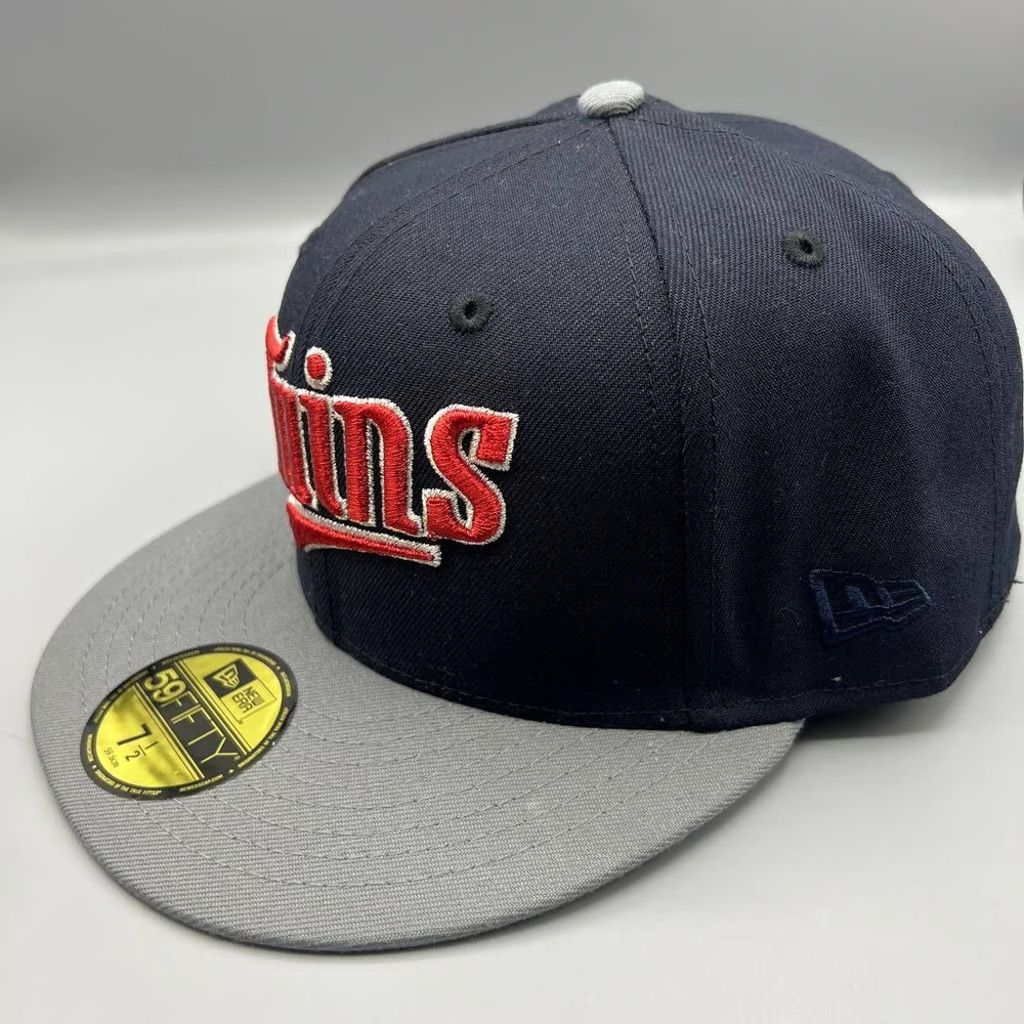 New Era Minnesota Twins Hat Men 7 1/2 59Fifty New Era Fitted Cap Size ONE SIZE - 3 Thumbnail