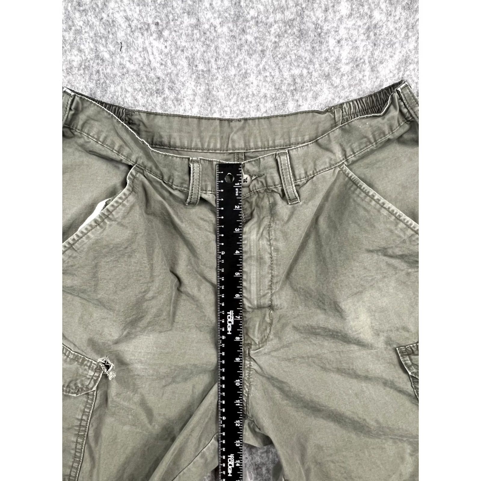Wrangler VINTAGE Wrangler Authentic Issue Men Cargo Short Olive Green Outdoors/User 36 Inseam 11 Pockets Cargo Mens Size US 36 / EU 52 - 4 Thumbnail