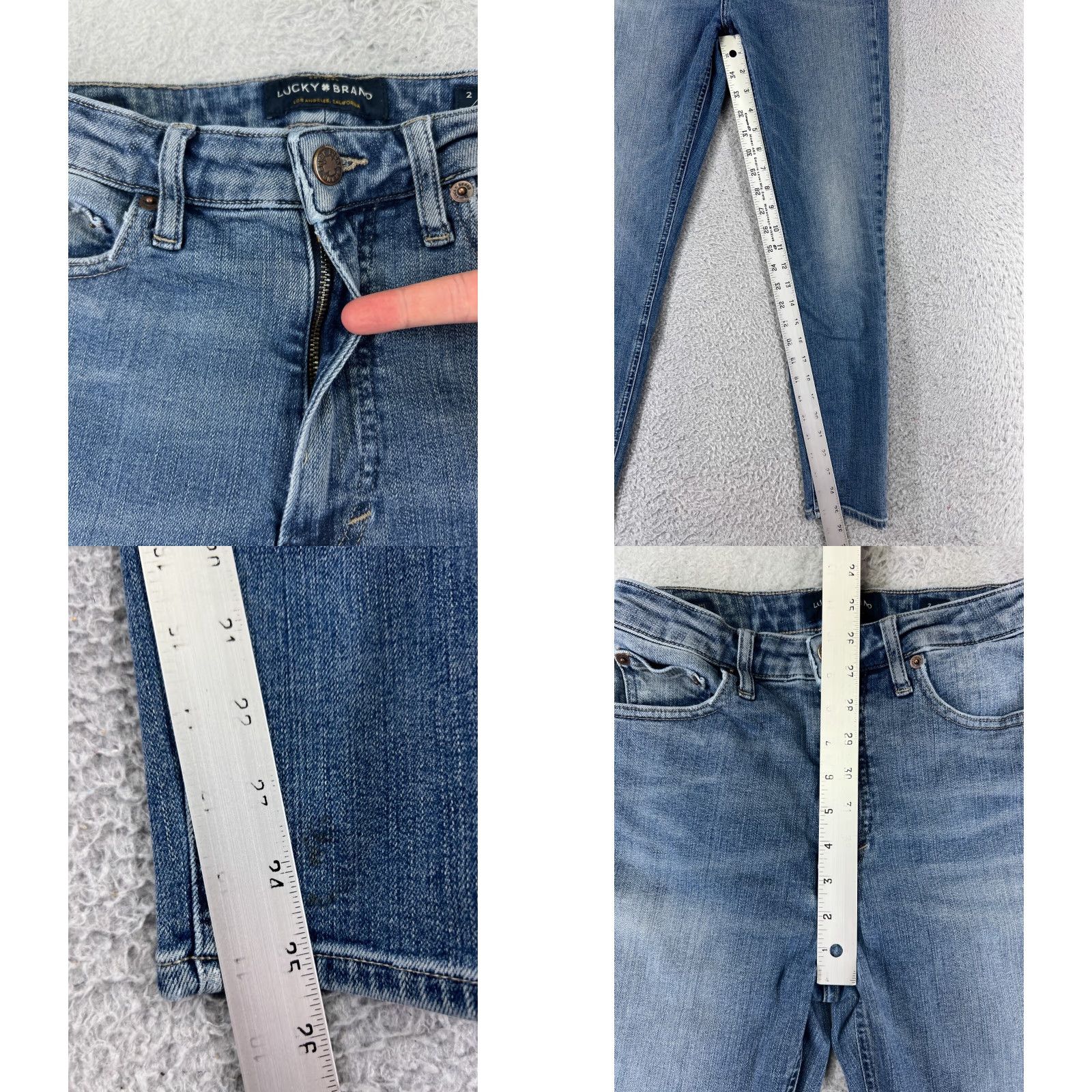 Lucky Brand Lucky Brand Jeans Womens 2 Blue Denim Skinny Candiani Fabric Milan Size 26" / US 2 / IT 38 - 8 Thumbnail