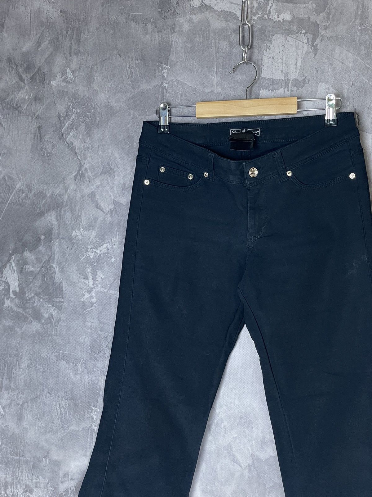 Salvatore Ferragamo × Vintage Salvatore Ferragamo Navy Formal Trousers Pants Size 29" - 3 Thumbnail