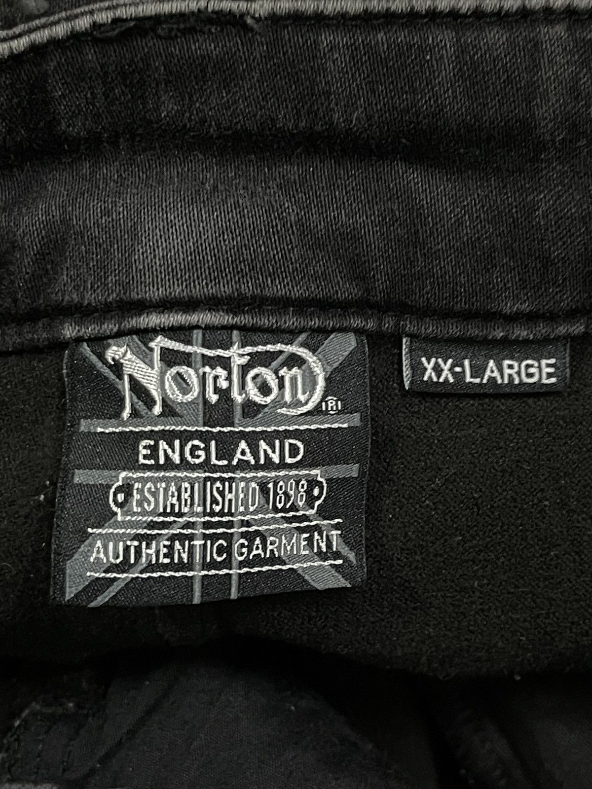 14th Addiction Vintage Norton Motorcycle Distress Style Biker Jeans Size US 36 / EU 52 - 8 Thumbnail