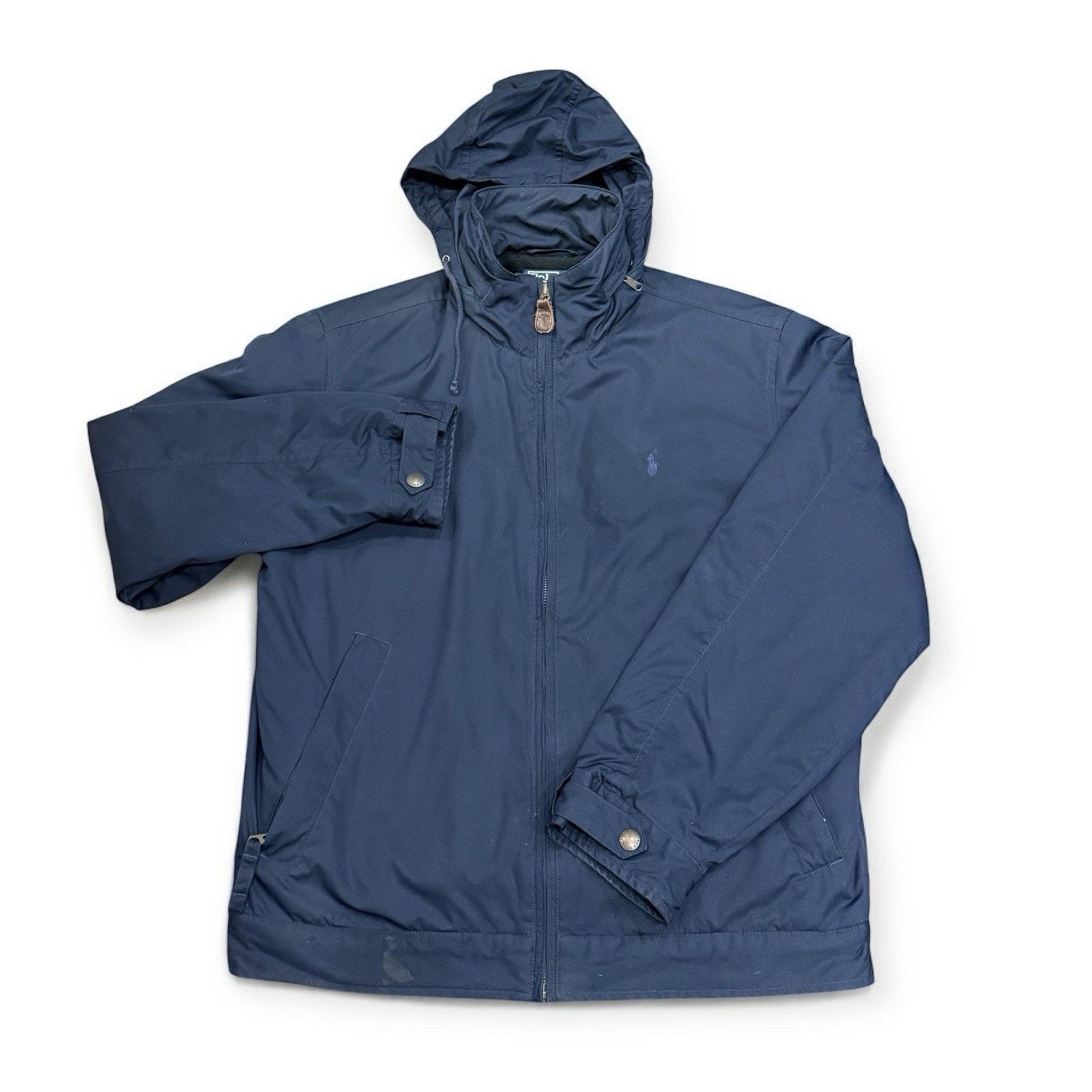 Polo Ralph Lauren Vintage Ralph Lauren Polo Jacket Navy Packable Hood Fleece Size US M / EU 48-50 / 2 - 1 Thumbnail