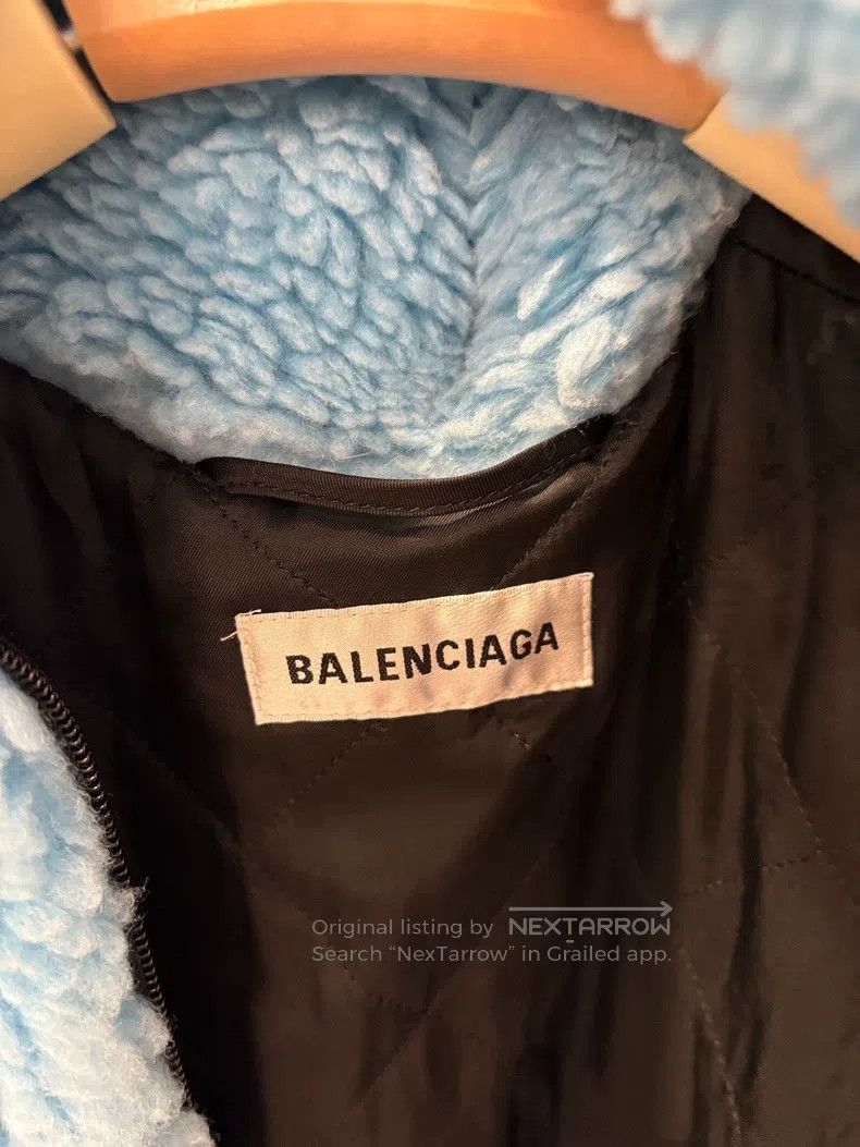 Balenciaga Balenciaga Blue Fleece Zip Jacket Size XS / US 0-2 / IT 36-38 - 7 Thumbnail