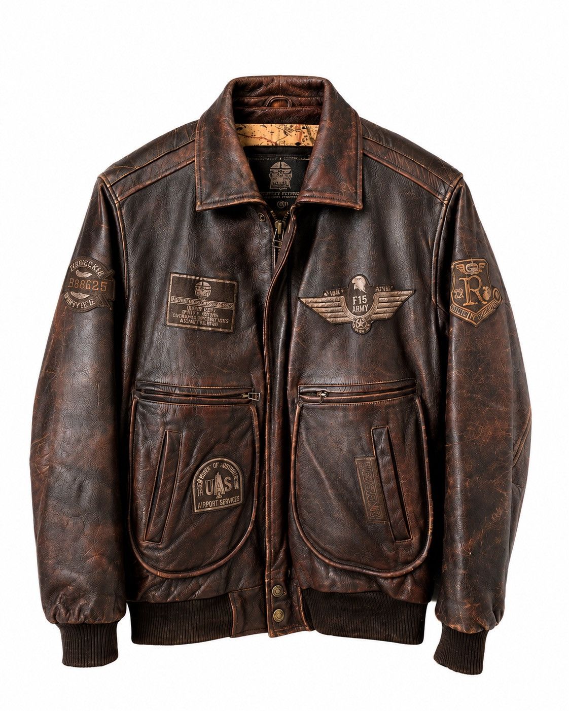 NFL Vintage Redskins Leather Bomber Jacket Size US L / EU 52-54 / 3 - 1 Thumbnail