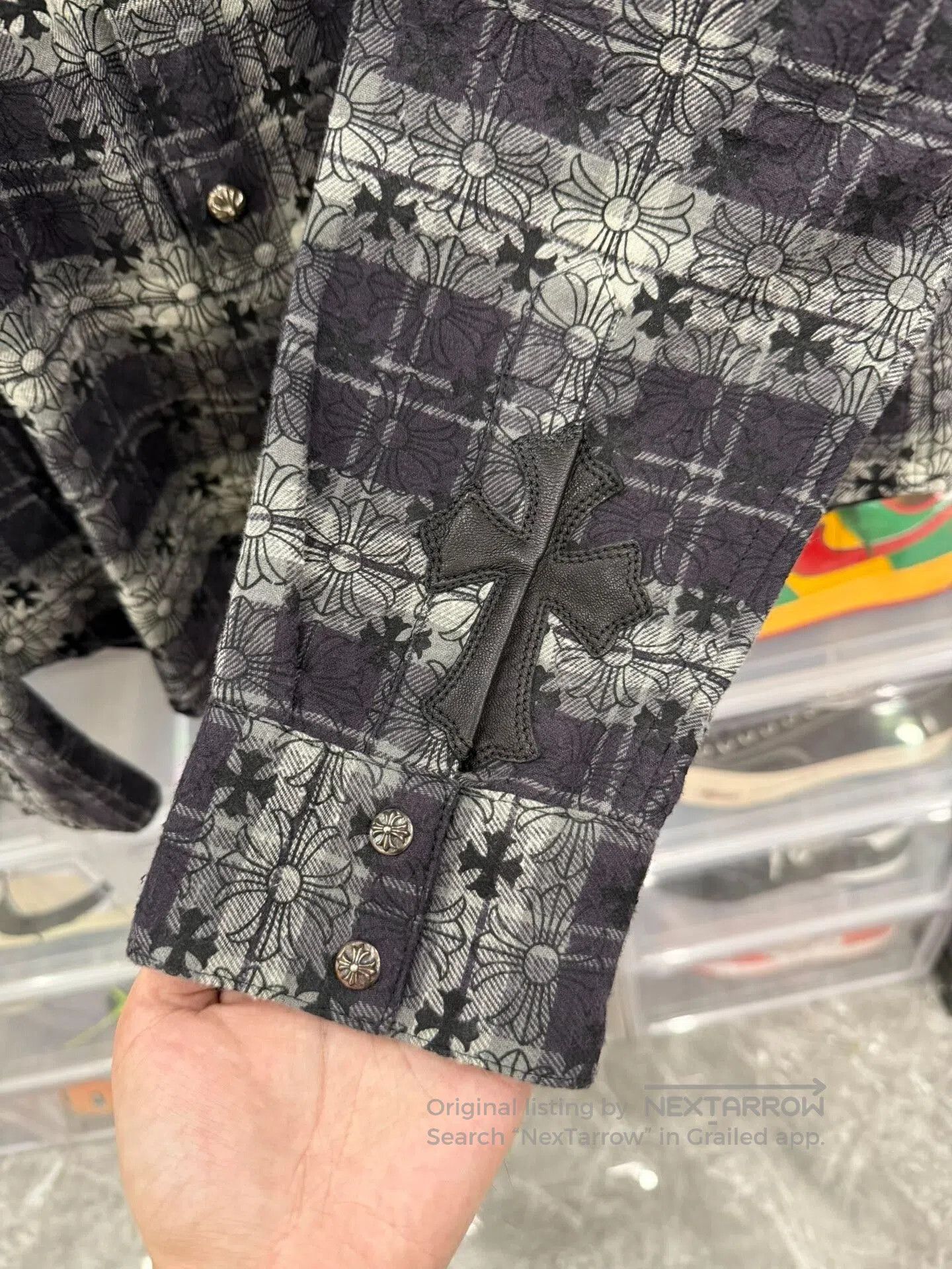 Chrome Hearts chrome hearts black gray patterned shirt. Size US L / EU 52-54 / 3 - 4 Thumbnail