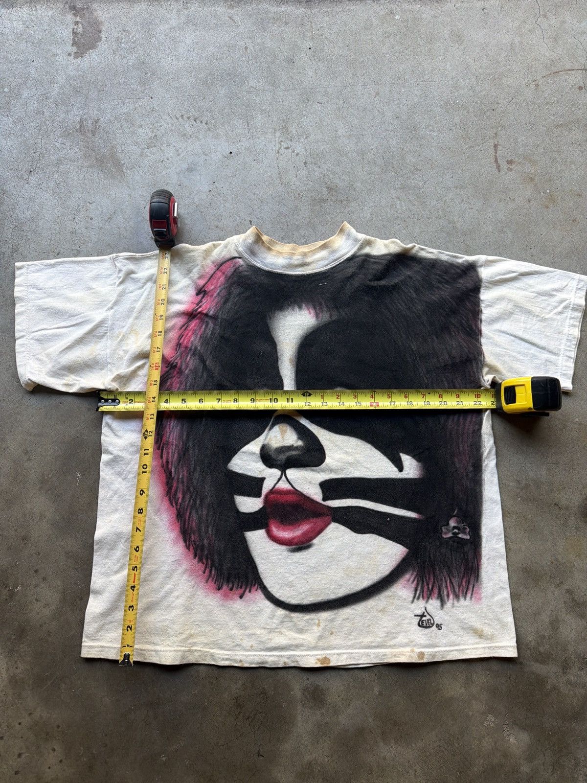 Vintage Vintage 1995 Custom Peter Criss KISS airbrushed shirt size L Size US L / EU 52-54 / 3 - 3 Thumbnail