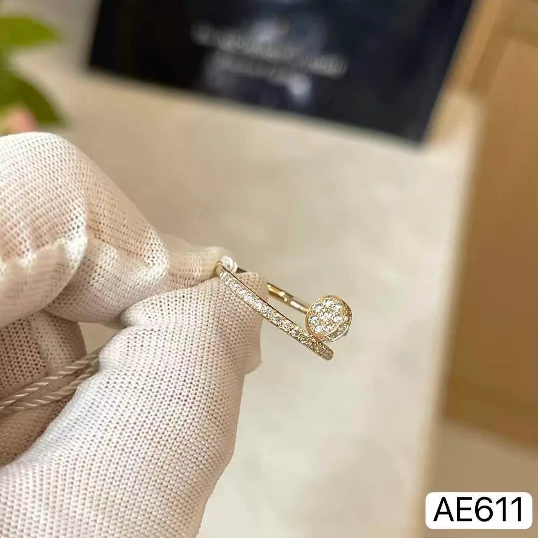 Cartier CARTIER Juste Un Clou 18K RG Narrow Pave Nail Ring 99N 48 Size ONE SIZE - 6 Thumbnail