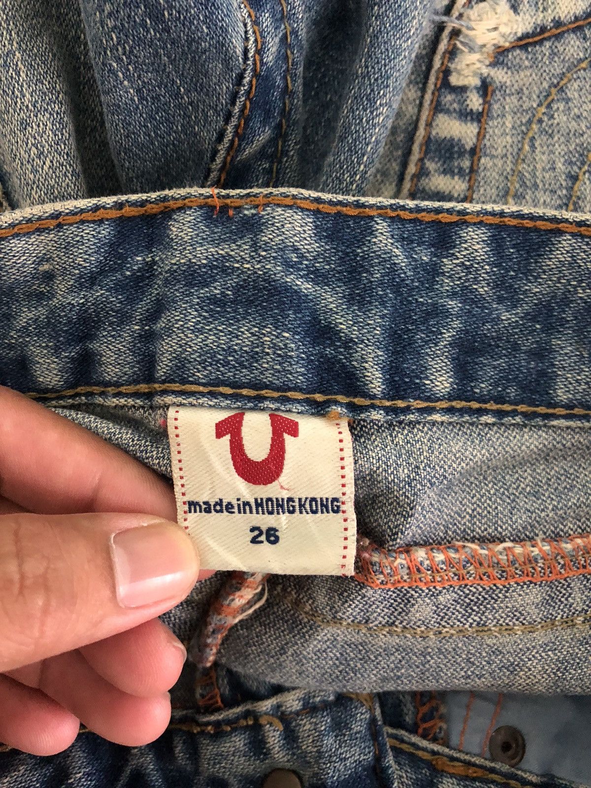 True Religion Rare❗️Vintage True Religion Distressed Boot Cut Jeans Size 26" / US 2 / IT 38 - 16 Thumbnail