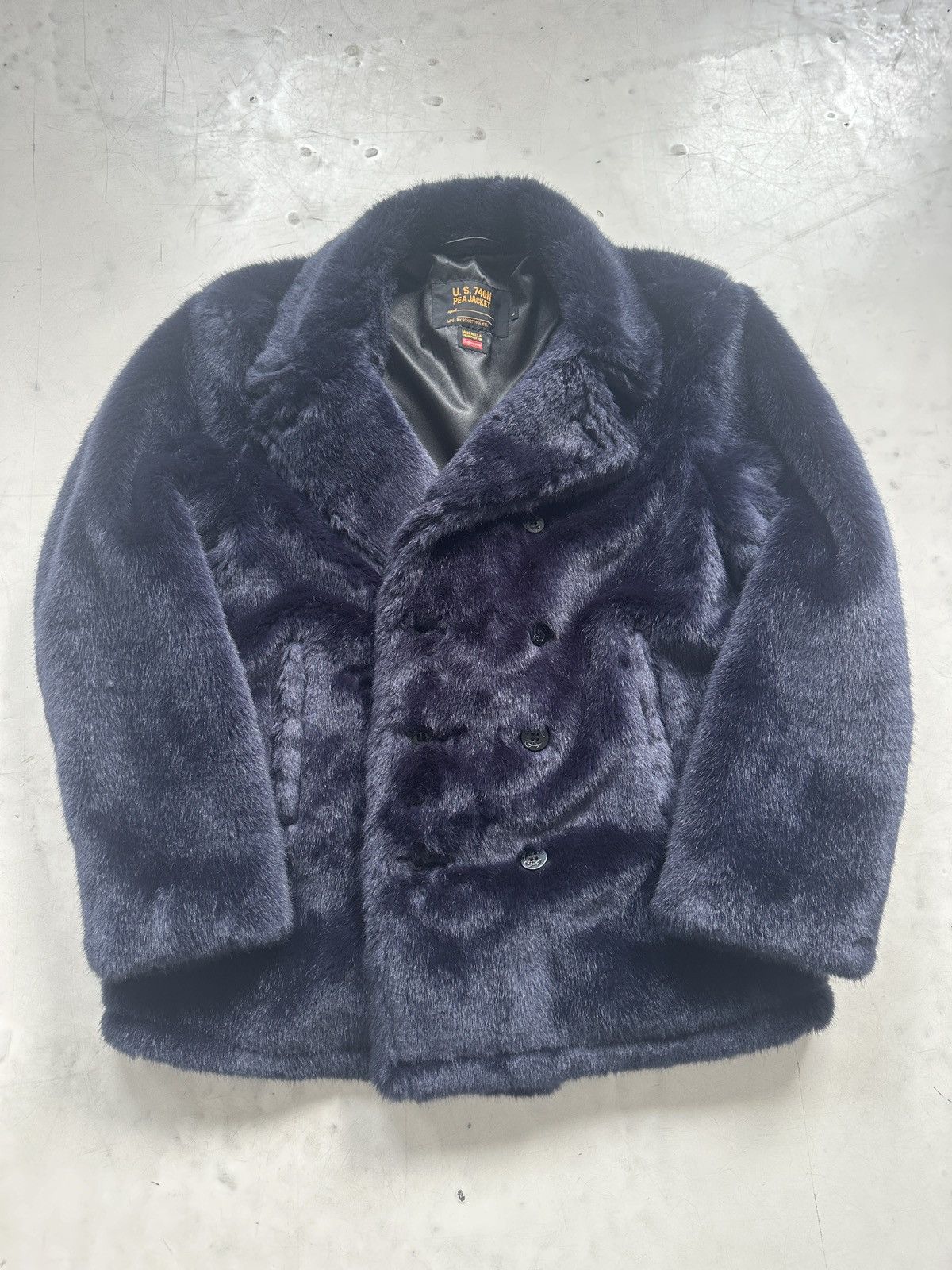 Schott × Supreme Faux fur pea jacket 740N Size US L / EU 52-54 / 3 - 3 Thumbnail