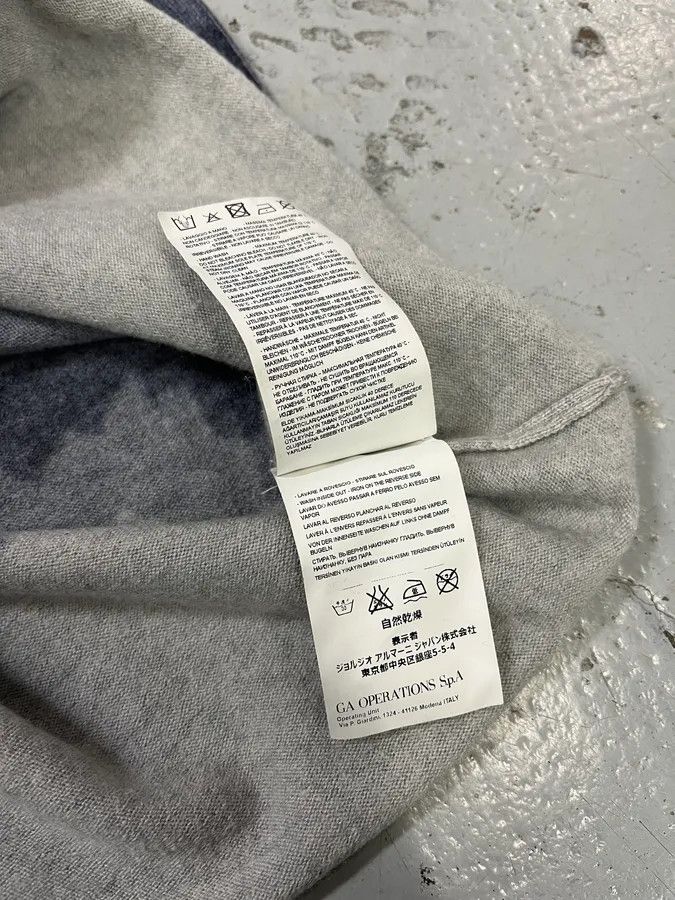 Emporio Armani AW2020 Emporio Armani Navy Gradient Grey Wool Sweater Size XS / US 0-2 / IT 36-38 - 9 Thumbnail