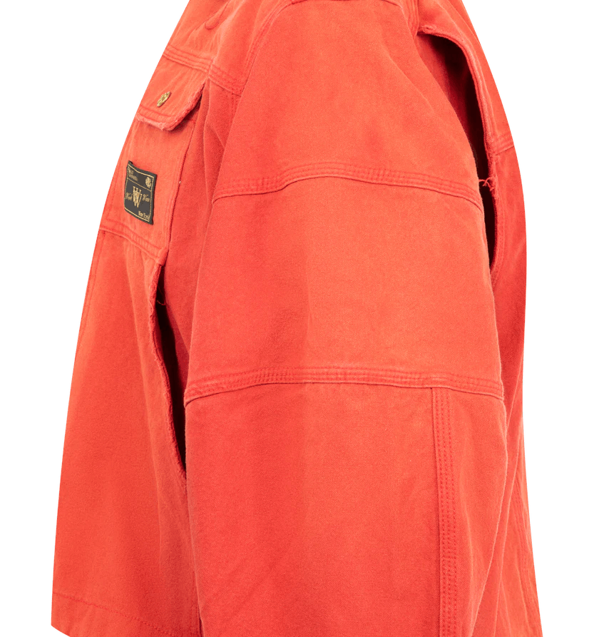 Willy Chavarria o1h1sh11225 Stockton Work Jacket in Red Size US L / EU 52-54 / 3 - 3 Thumbnail