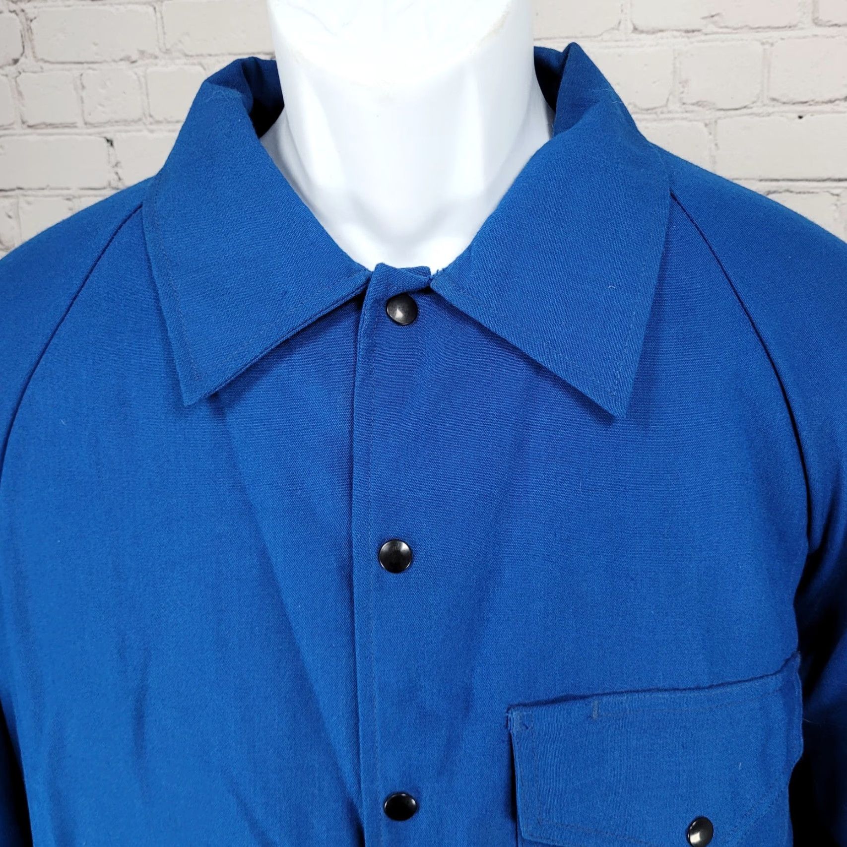 Layer 8 VINTAGE Workrite Blue Nomex III Flame Resistant 2 Layer Uniform Workwear Jacket USA 46 Size US S / EU 44-46 / 1 - 6 Thumbnail