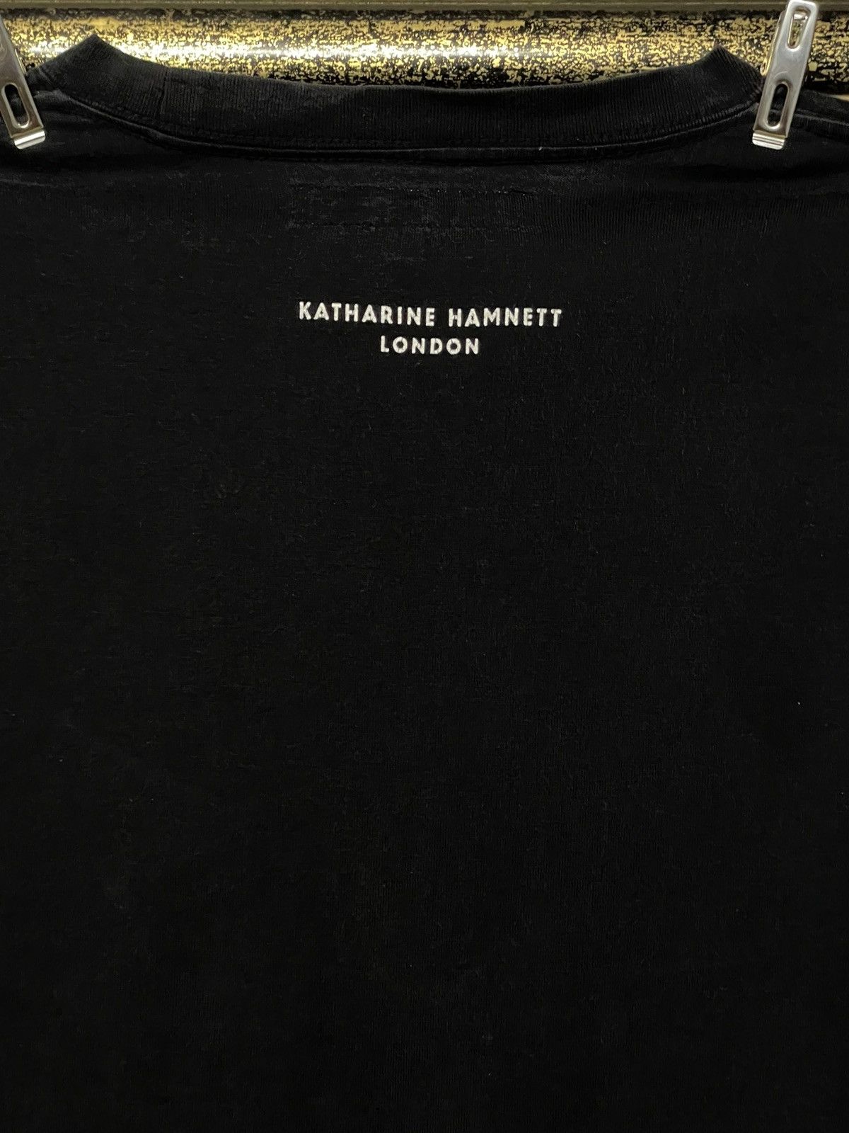 Katharine Hamnett London Vintage 1990s Designer Katherine Hamnett Marching Wanks Tee Size US XS / EU 42 / 0 - 5 Thumbnail