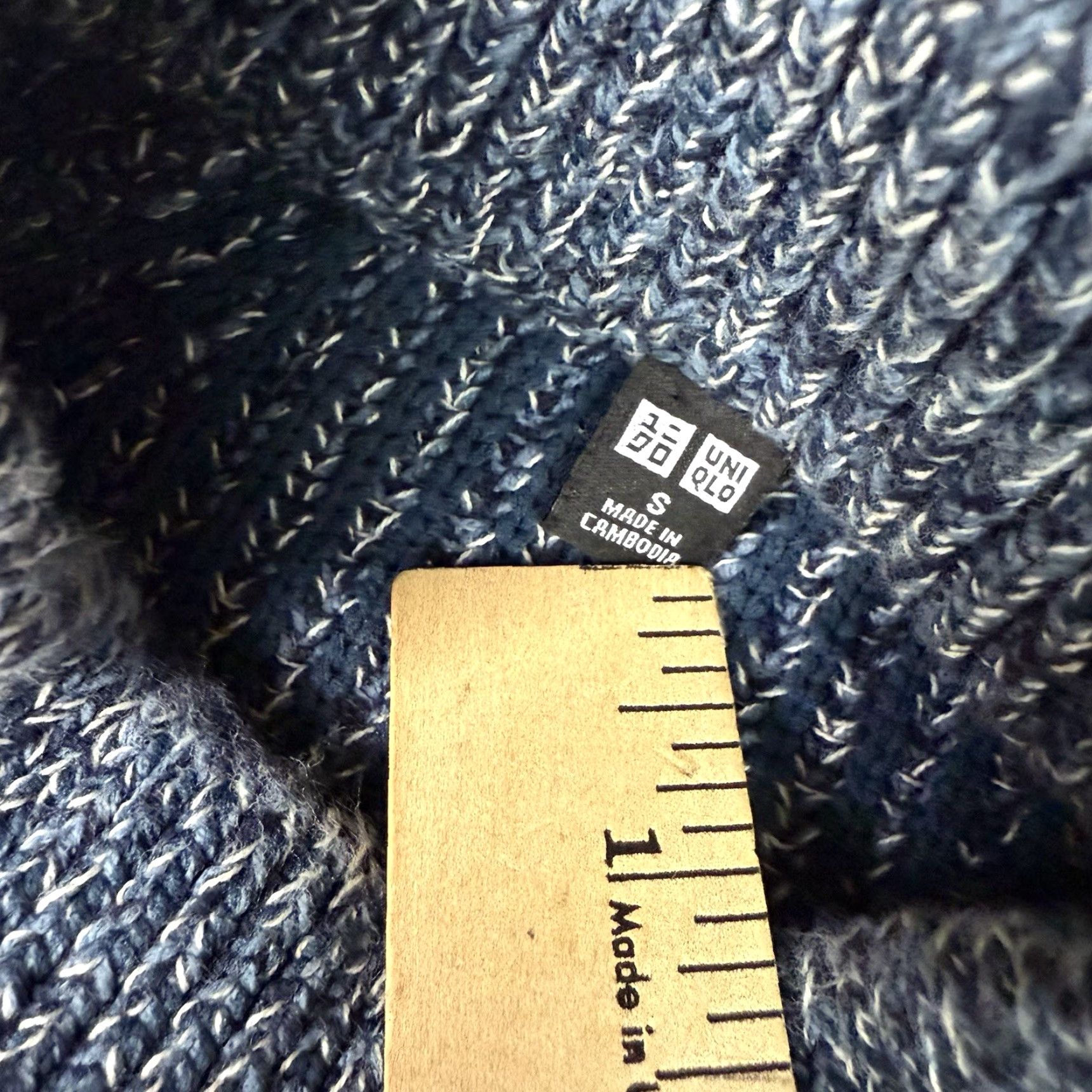 Uniqlo Uniqlo Sweater Mens Small Blue Mock Neck Cotton Blend Knit Jumper Pullover Gray Size US S / EU 44-46 / 1 - 4 Thumbnail