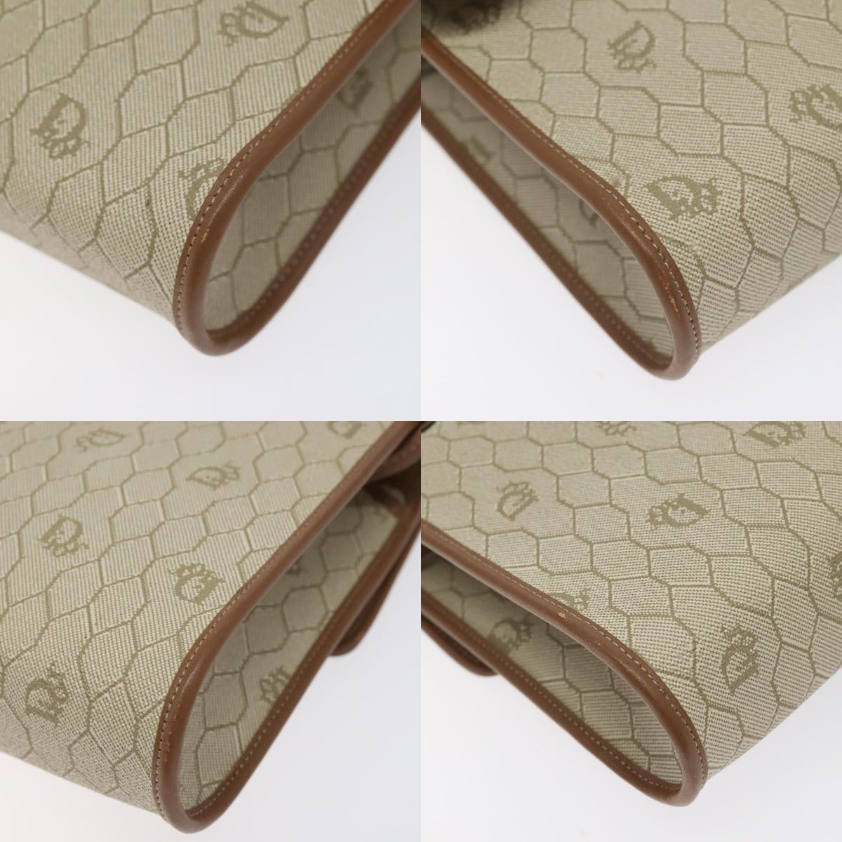 Dior DIOR Honeycomb Canvas Shoulder Bag Pvc Beige Gold Size ONE SIZE - 10 Thumbnail