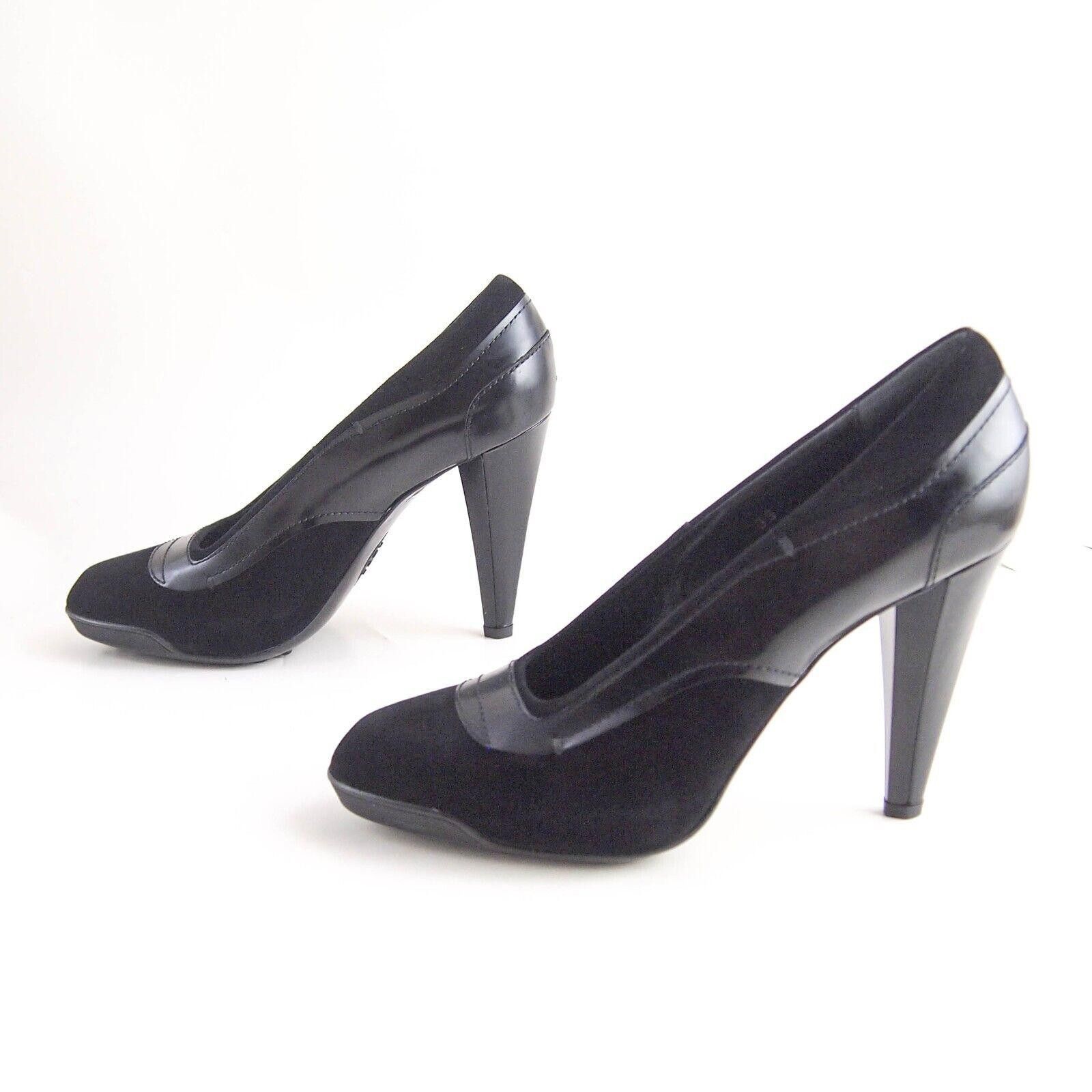 Tod's Tod's High Heel Pumps Black Leather Suede US 9 EU 39 $760 Size US 9 / IT 39 - 2 Thumbnail