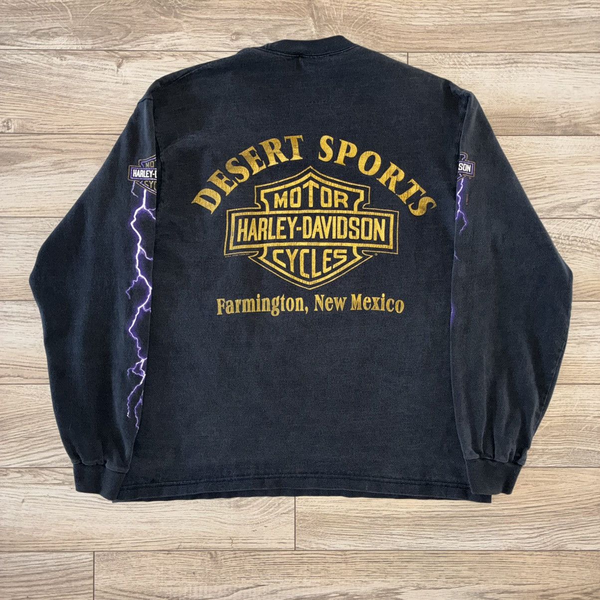 Harley Davidson 90s Harley Davidson lightning long sleeve tee Size US M / EU 48-50 / 2 - 4 Thumbnail