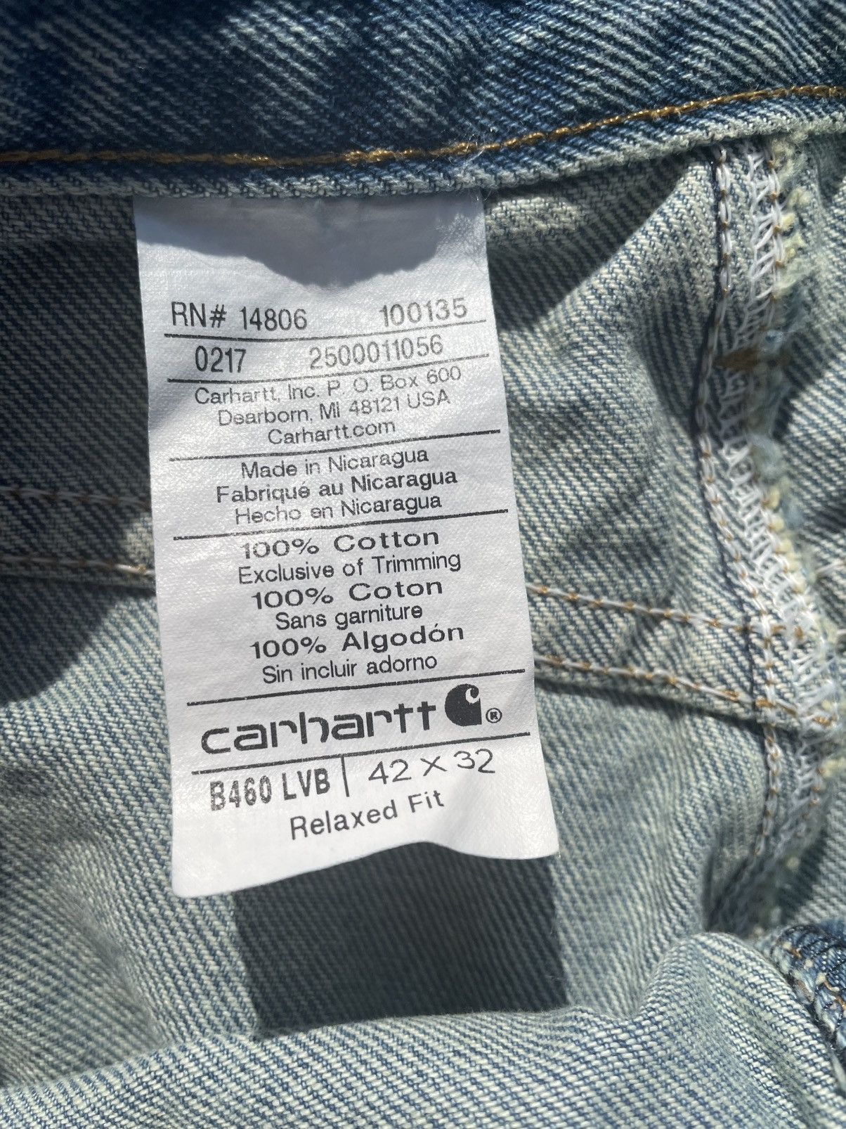 Carhartt Vintage Carhartt Relaxed Fit Jeans Mens Size 42x32 B460-LVB Size US 42 / EU 58 - 4 Thumbnail