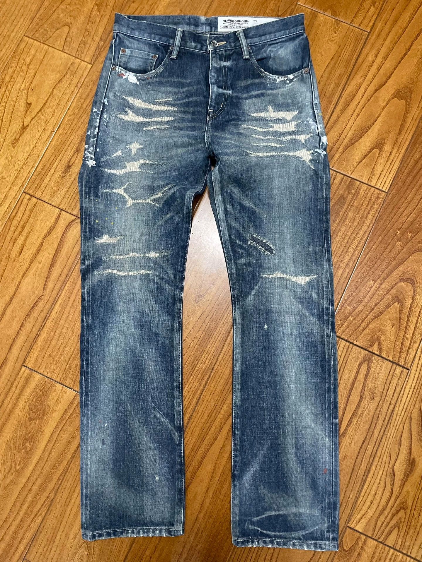 Neighborhood NBHD 16SS KNOCK DOWN Vintage Washed Knife-Cut Jeans M Size US 32 / EU 48 - 1 Thumbnail