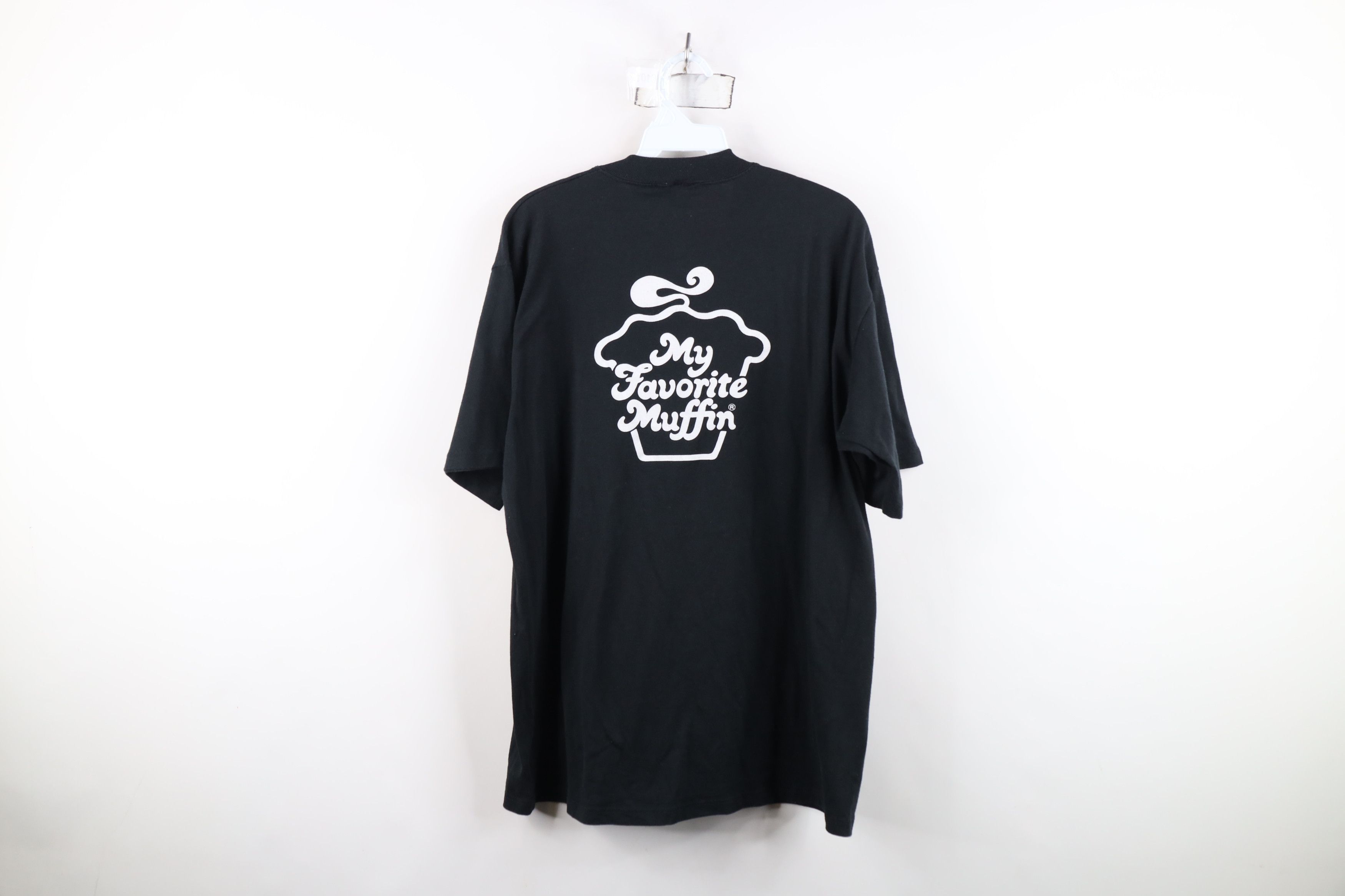 Vintage Vintage 90s Streetwear My Favorite Muffin T-Shirt Black USA Size XL / US 12-14 / IT 48-50 - 11 Thumbnail