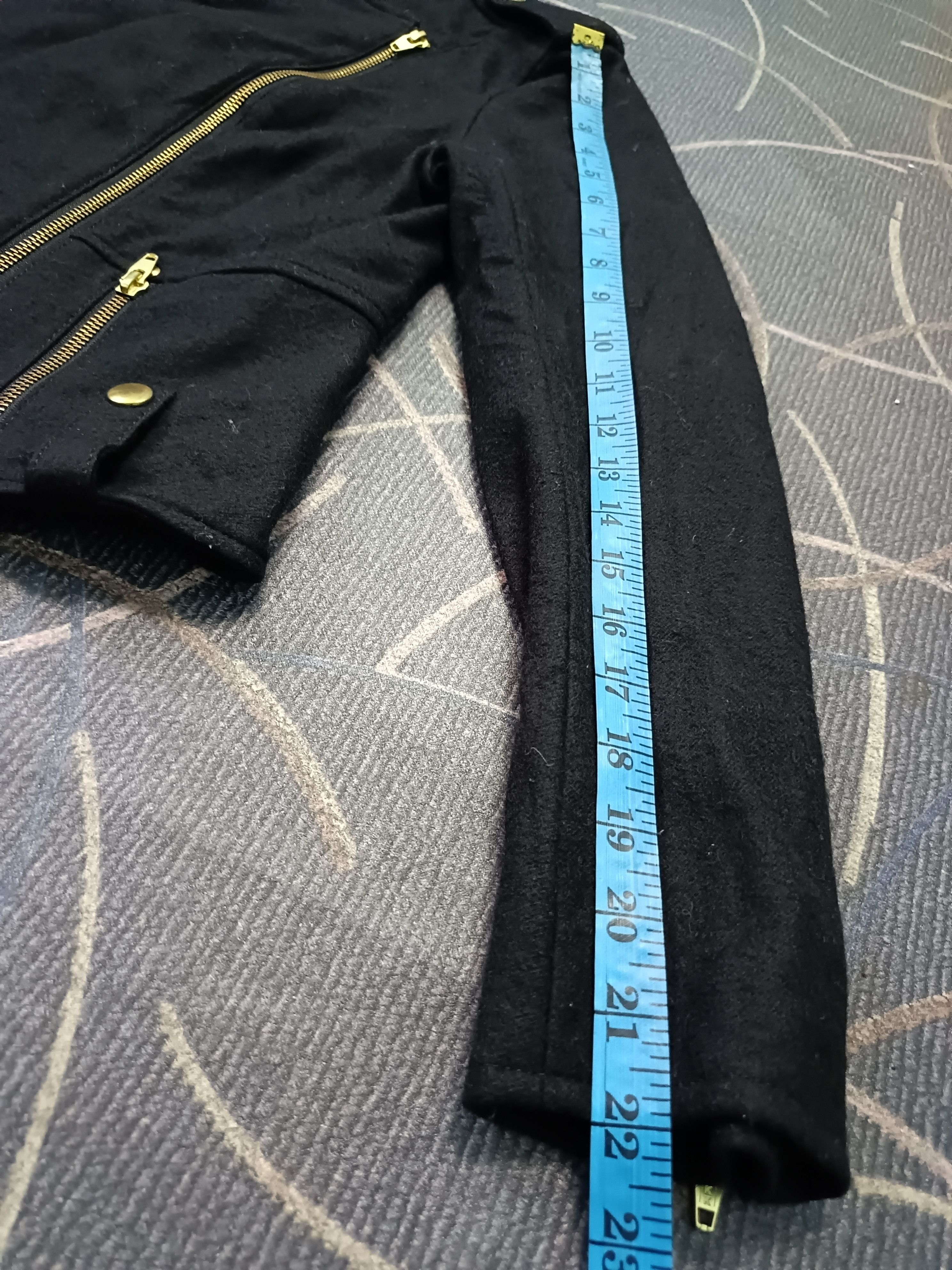 Designer × Japanese Brand Muse Asymmetric Zip Wool Blend Black Jacket Size S / US 4 / IT 40 - 13 Thumbnail