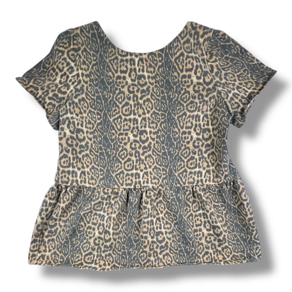 Other Beginning Boutique Amee Leopard Print Denim Mini Dress Size Size XL / US 12-14 / IT 48-50 - 3 Thumbnail