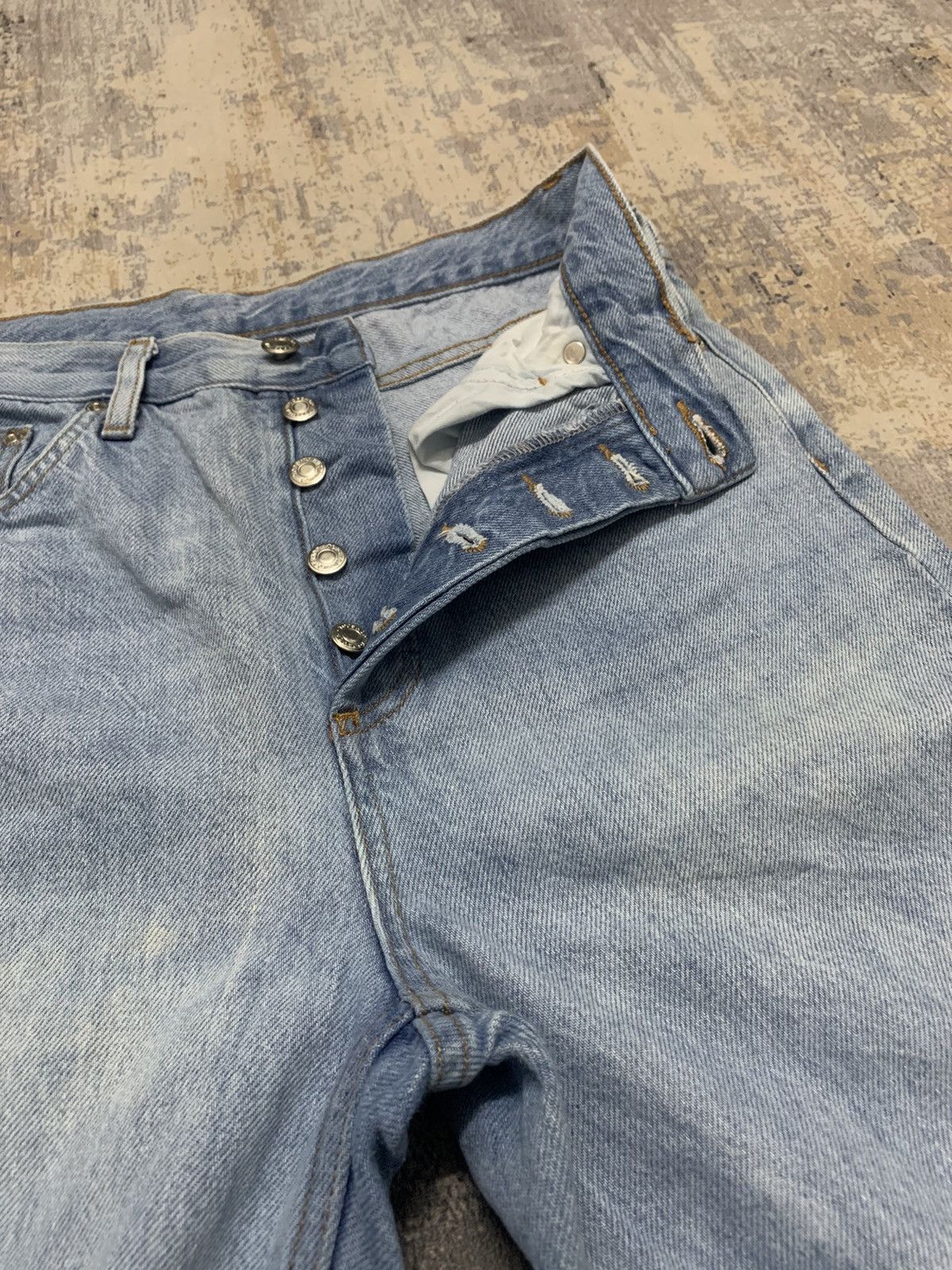 Hysteric Glamour Japanese Brand Distressed Denim High Rise Faded Blue Jeans Size US 30 / EU 46 - 8 Thumbnail