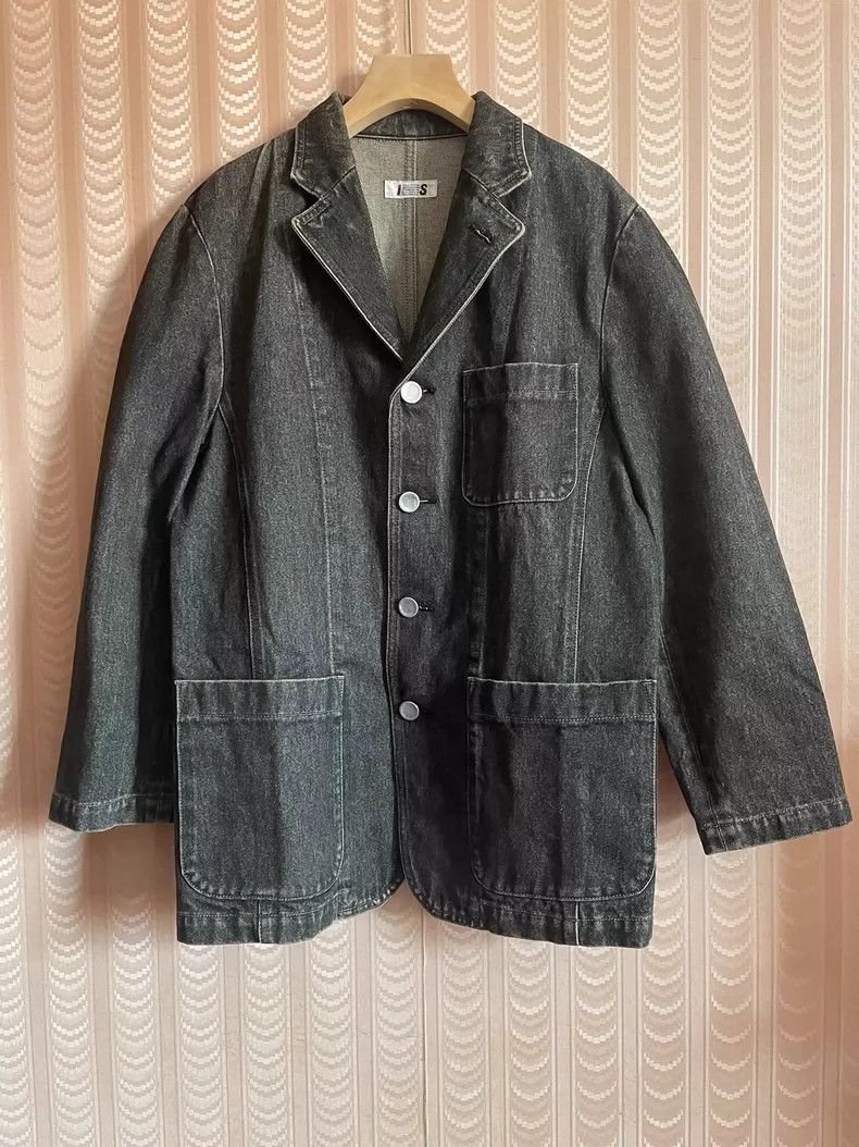 Issey Miyake Issey Miyake Washed grey denim jacket Size US M / EU 48-50 / 2 - 1 Thumbnail