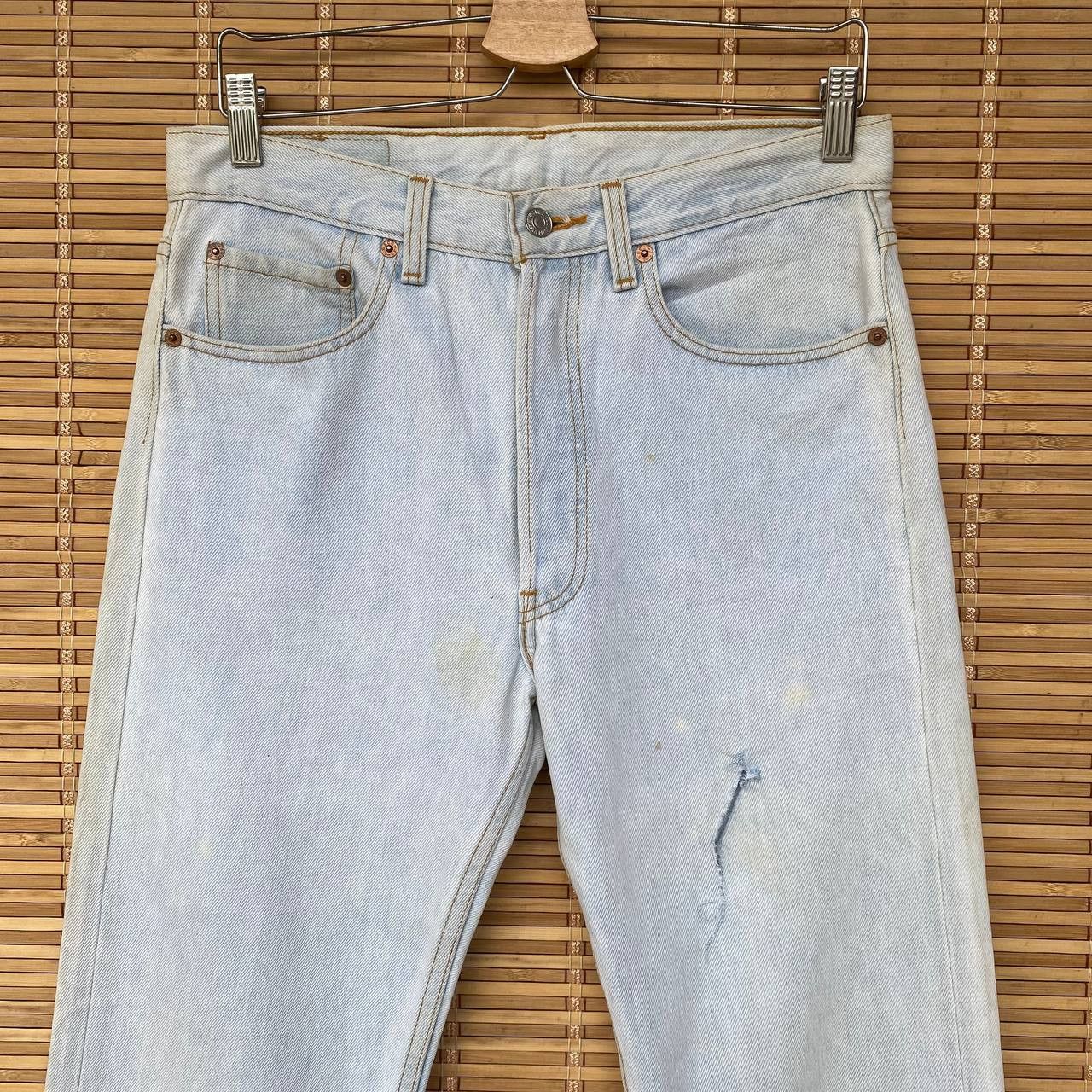 Levi's Vintage Clothing W30X30" VINTAGE 94 LEVIS 501 DISTRESSED LIGHTWASH DENIM Size US 30 / EU 46 - 5 Thumbnail