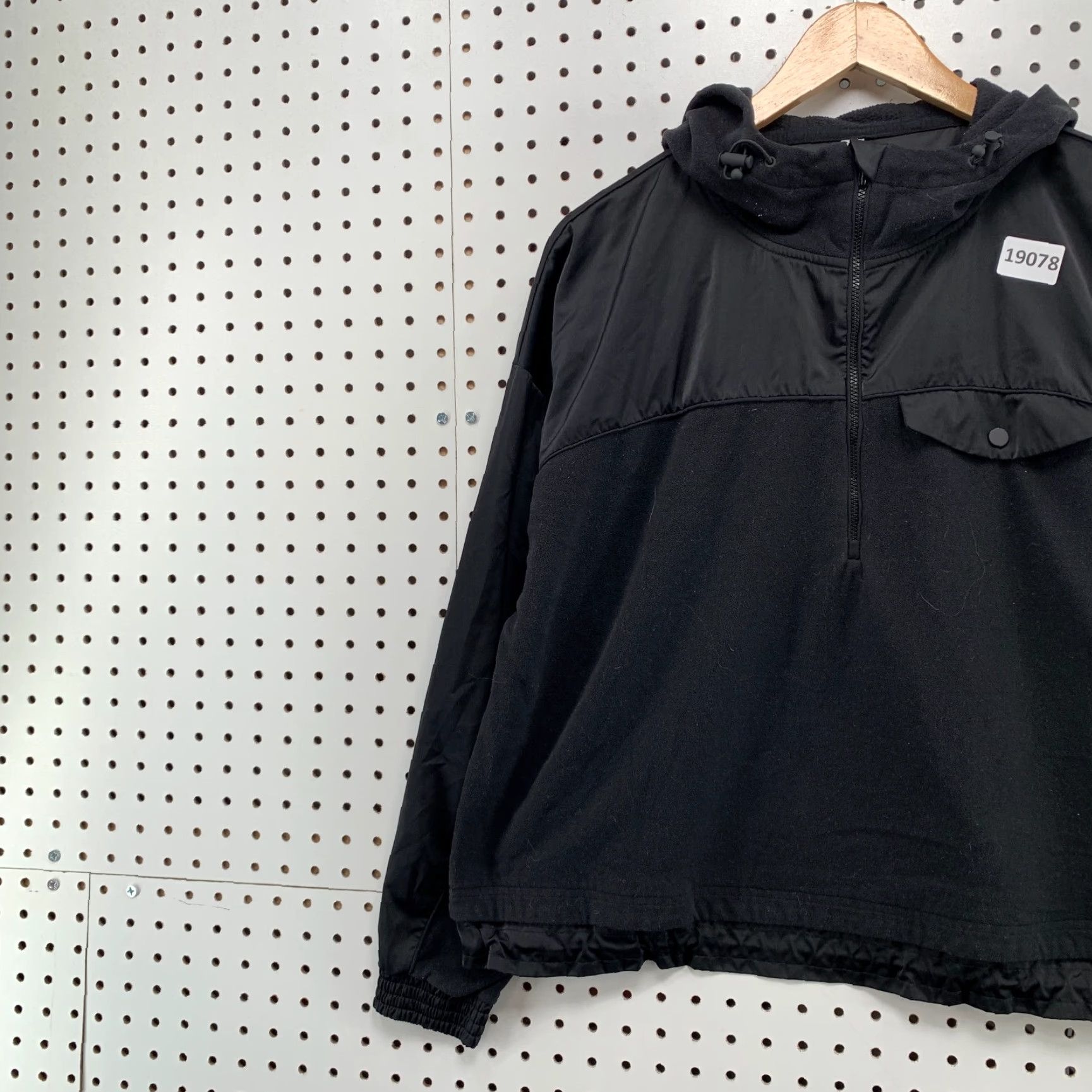 Athleta ATHLETA Microfleece Half Zip Hooded Sweatshirt Black Medium Women's Activewear Size M / US 6-8 / IT 42-44 - 3 Thumbnail