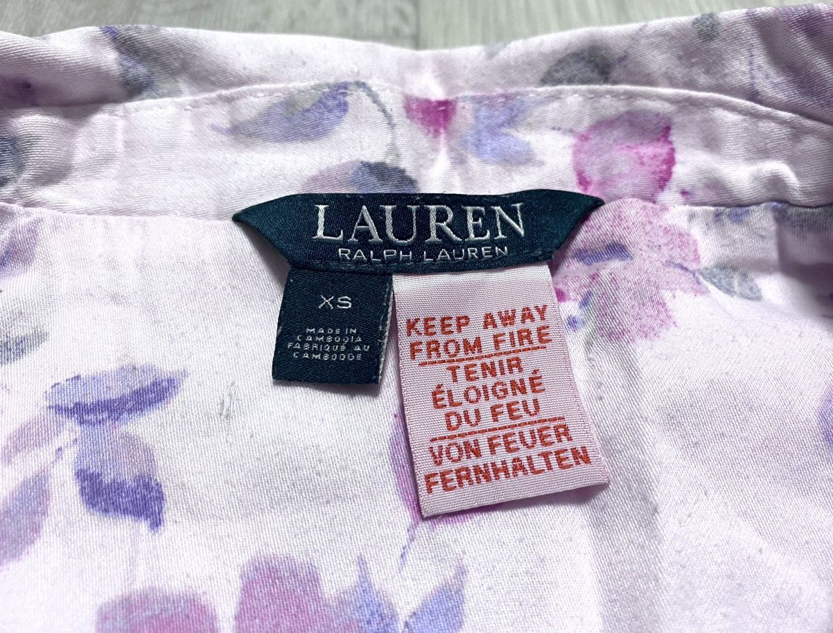 Lauren Ralph Lauren Vintage Ralph Lauren Floral Flower Print Long Shirt Dress Size XS / US 0-2 / IT 36-38 - 13 Thumbnail