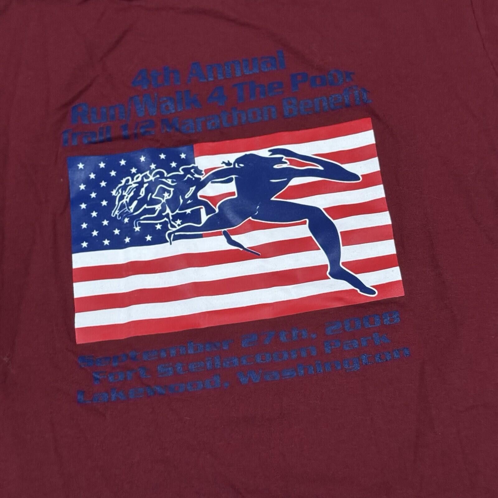 Nike Vintage Y2k Nike Washington Marathon Sponsors Shirt Maroon Size US M / EU 48-50 / 2 - 2 Thumbnail